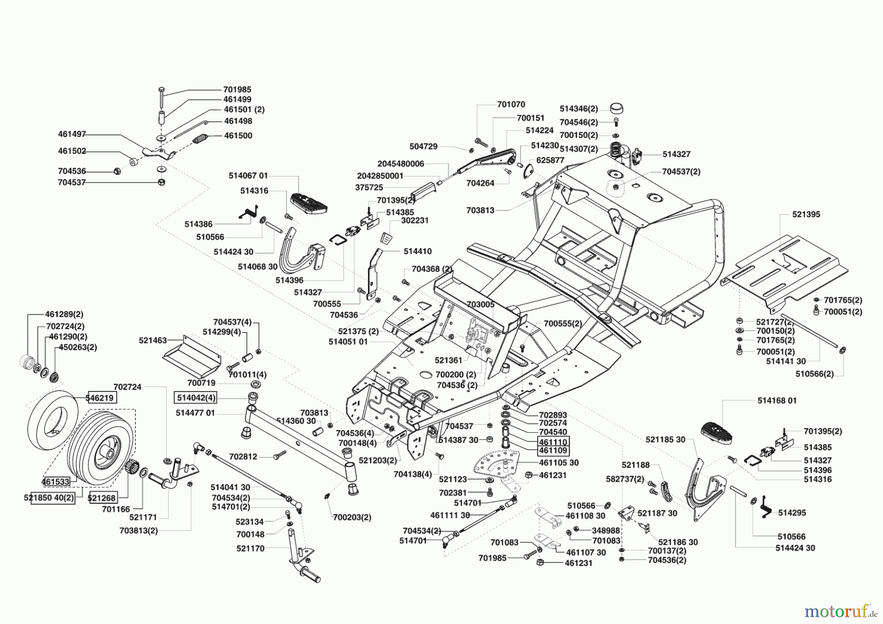 GardensBest Gartentechnik Rasentraktor T 12,5/74 11/2005 - 10/2006 Seite 2