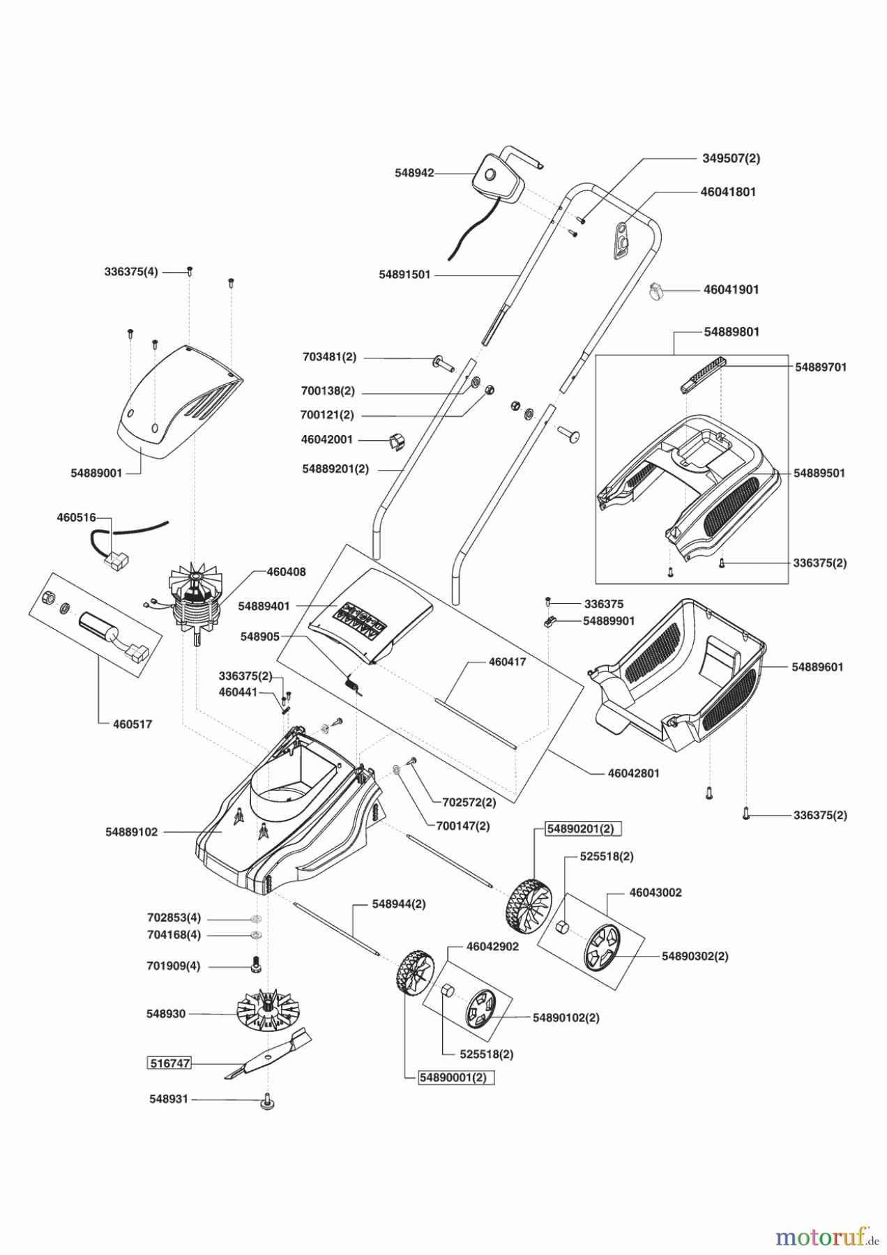 GO/ON Gartentechnik Elektrorasenmäher 0932 (ORION) ab 01/2006 Seite 1
