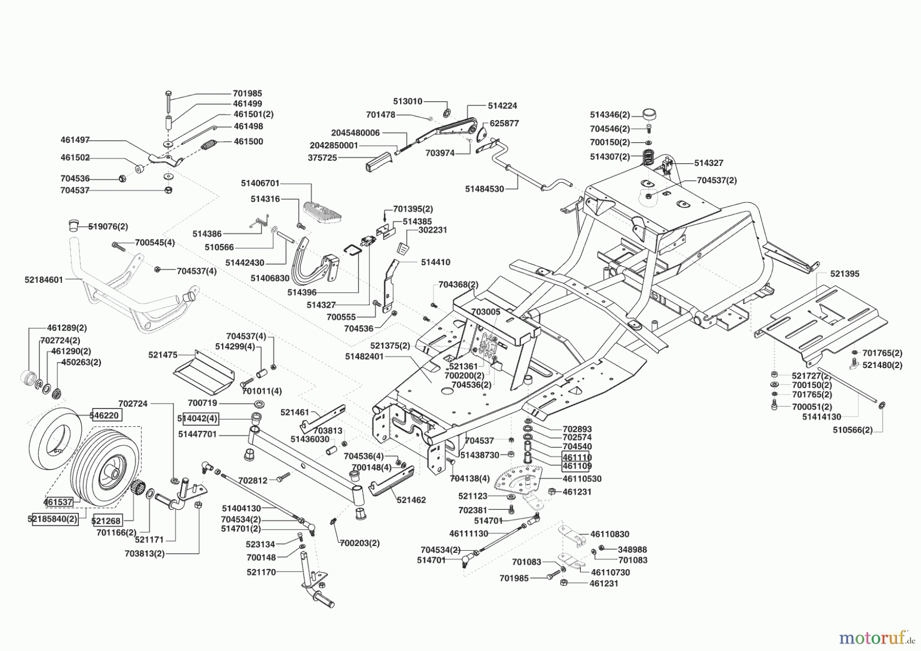 Concord Gartentechnik Rasentraktor T15-102 ab 01/2006 Seite 2