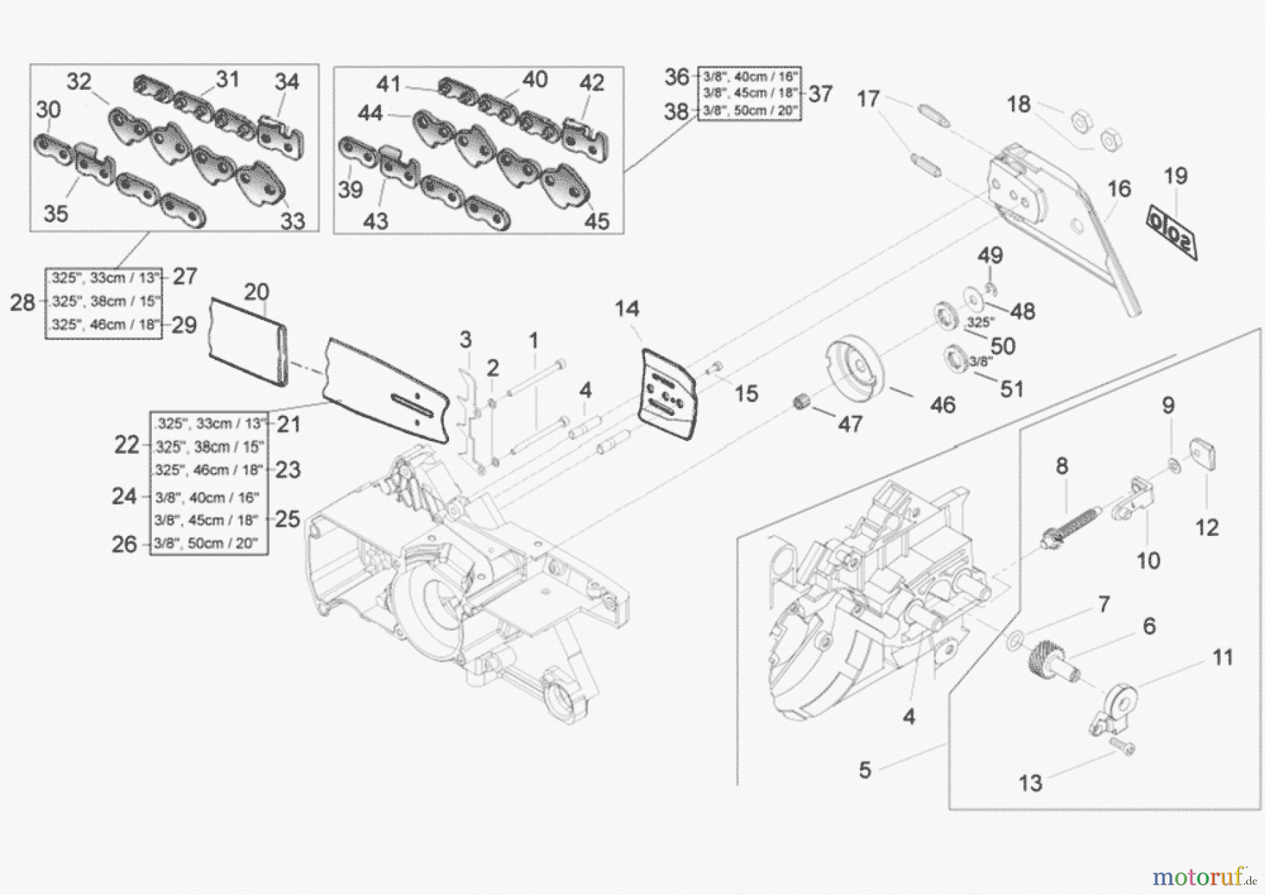  Solo by AL-KO Gartentechnik Kettensägen 656 ET 122006 Druck 9 656 700 02/2006 [SN: ET 122006 Druck 9 656 700] - 03/2009 [SN: ET 032009 Druck 9 656 701] Seite 7