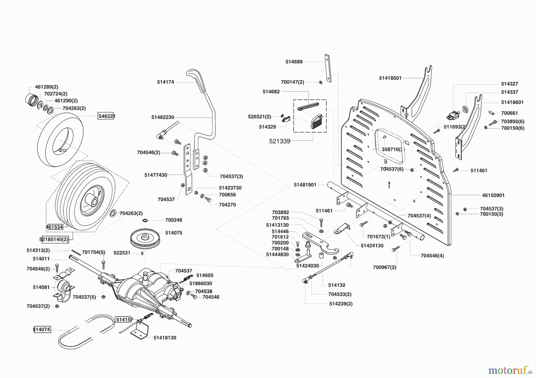  Powerline Gartentechnik Rasentraktor T 13-74 ab 03/2006 Seite 3