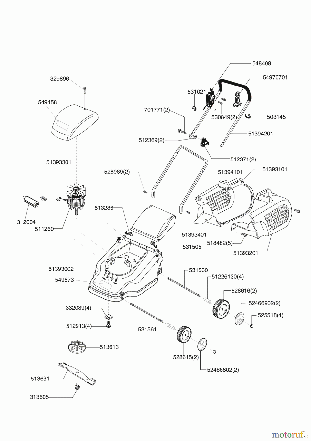  AL-KO Gartentechnik Elektrorasenmäher 38 E HVC Comfort ab 03/2006 Seite 1