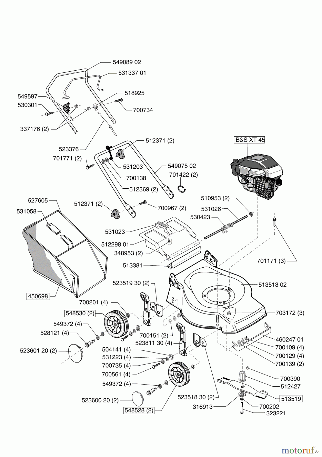  Powerline Gartentechnik Benzinrasenmäher 4000 B ab 03/2006 Seite 1