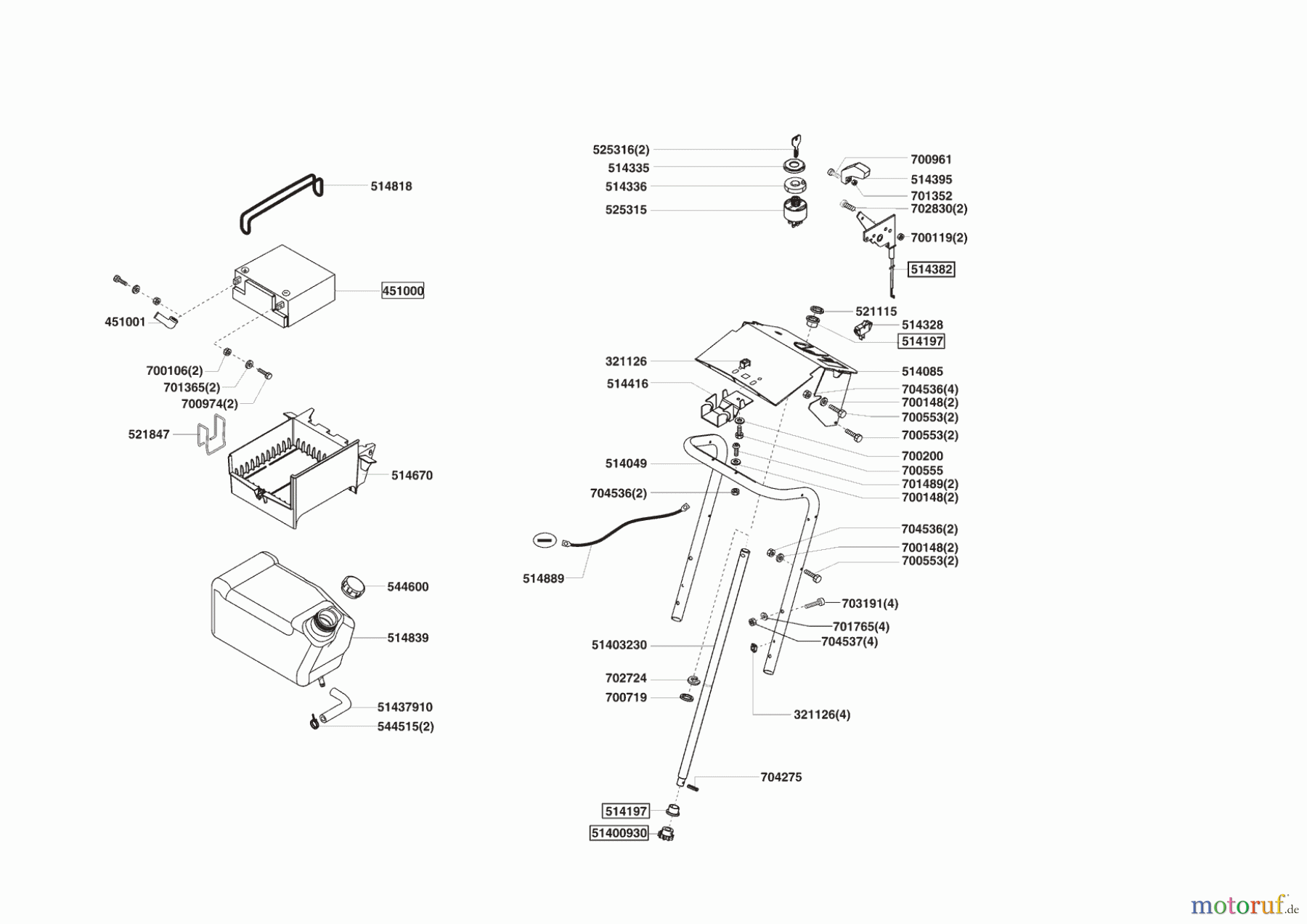  AL-KO Gartentechnik Rasentraktor T 13-102 S Bio-Combi 04/2006 - 09/2007 Seite 6
