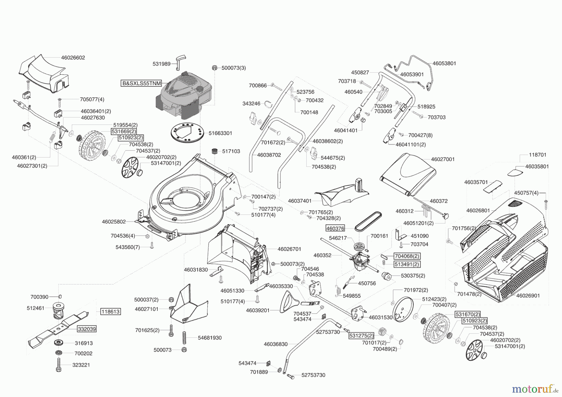  AL-KO Gartentechnik Benzinrasenmäher GUDENAA 47 BC AUTO TNM ab 05/2006 Seite 1
