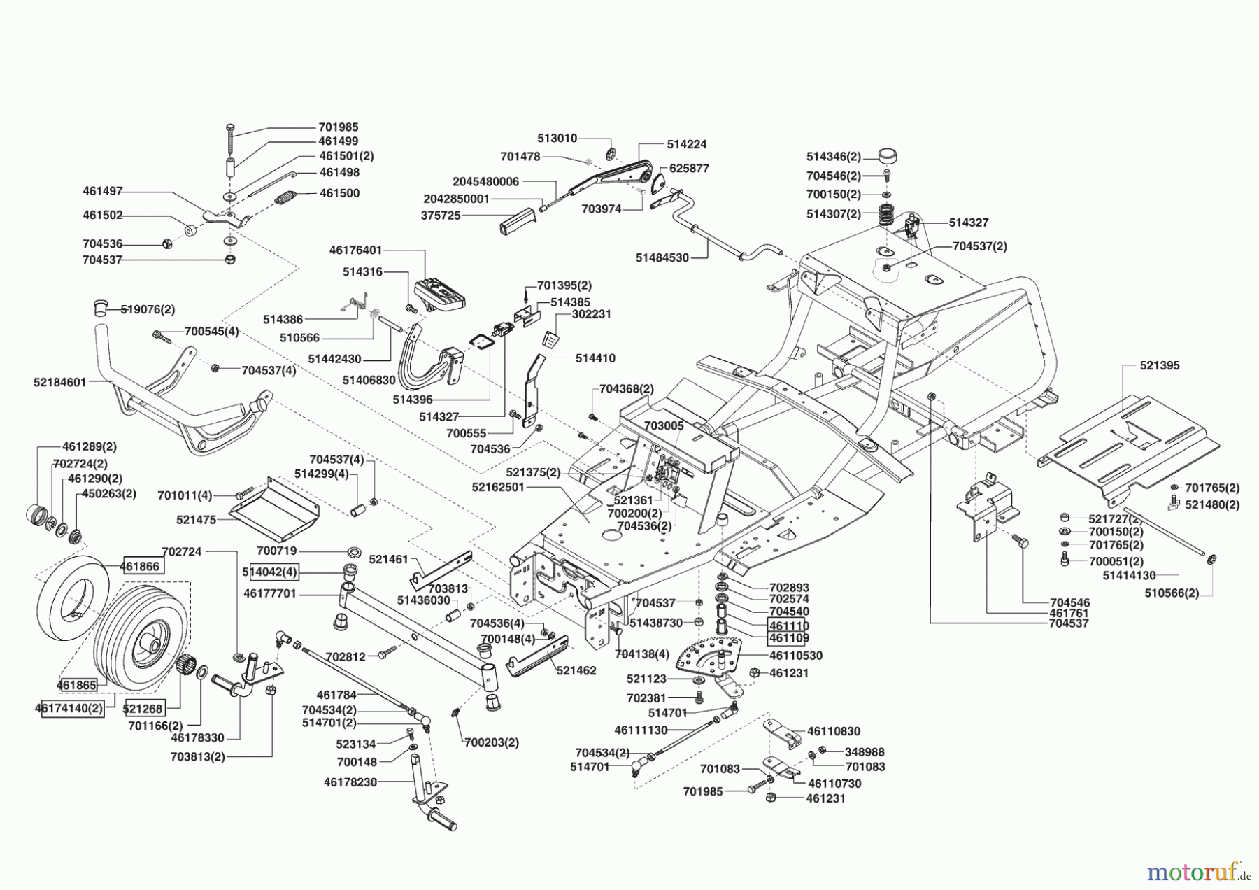 Powerline Gartentechnik Rasentraktor T 20-102 HDE 09/2006 - 10/2007 Seite 2