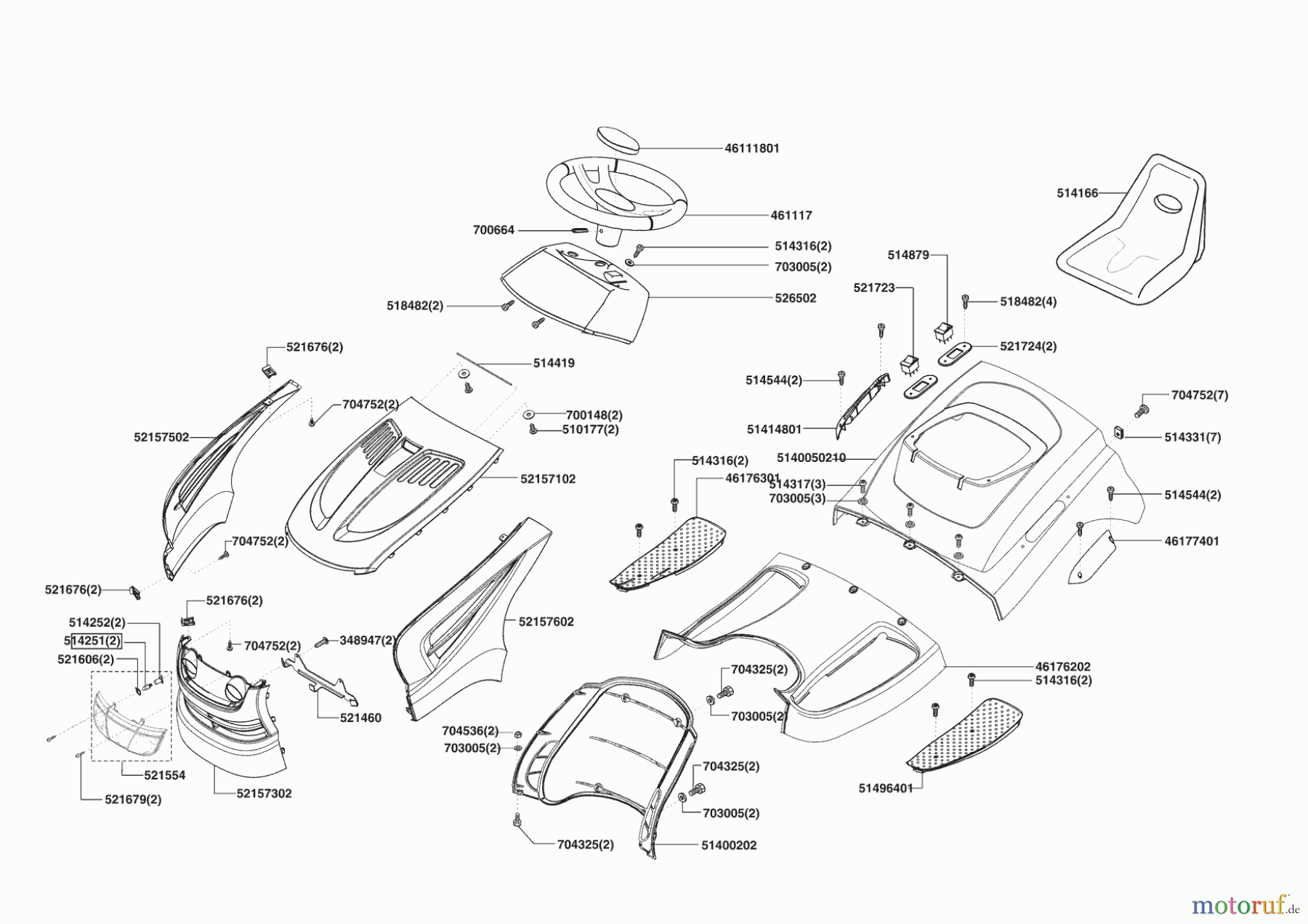 Powerline Gartentechnik Rasentraktor T 18-102 HDE 09/2006 - 10/2007 Seite 1