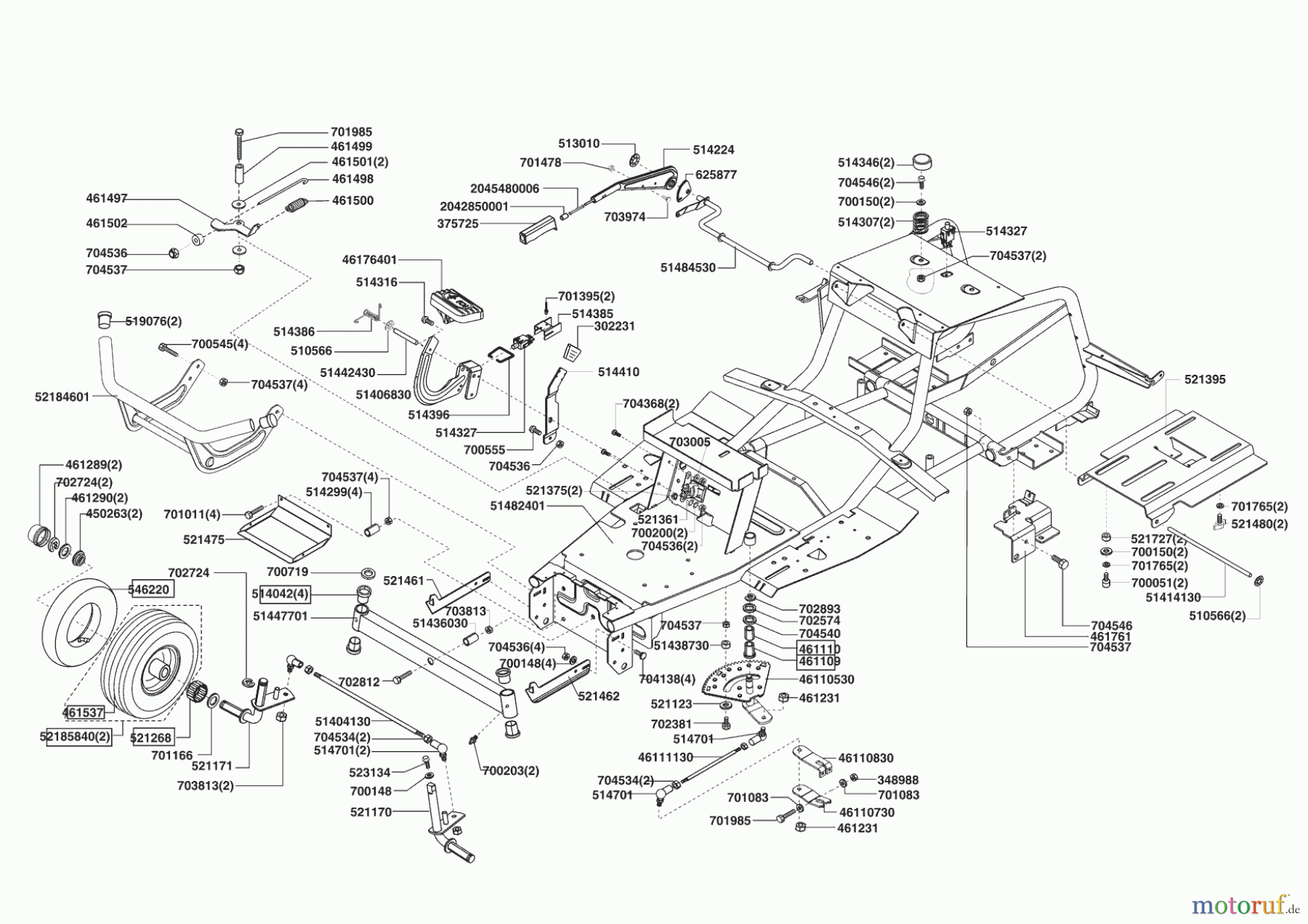 Powerline Gartentechnik Rasentraktor T 20-102 HD 09/2006 - 02/2008 Seite 2