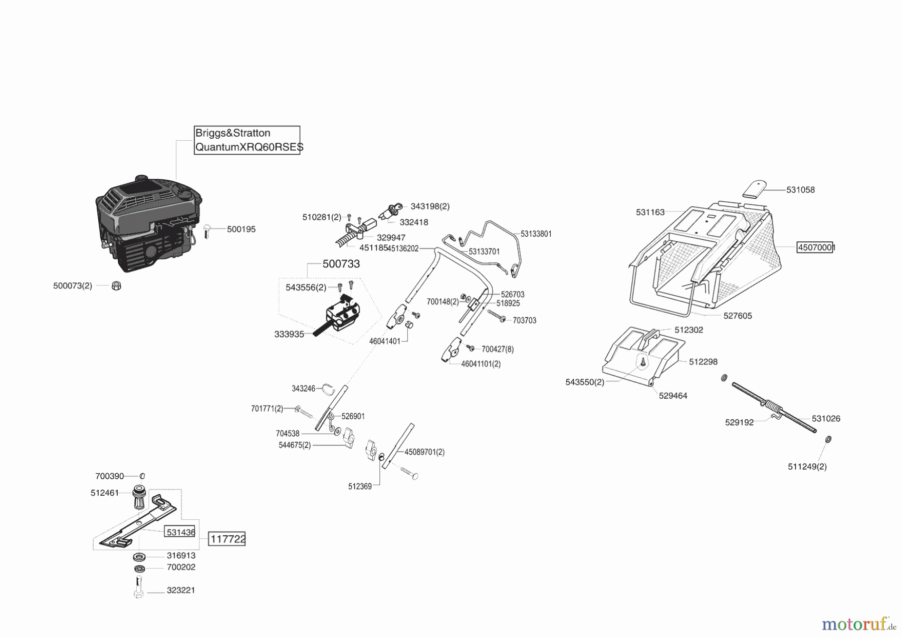 Powerline Gartentechnik Benzinrasenmäher 4700 BRE Seite 1