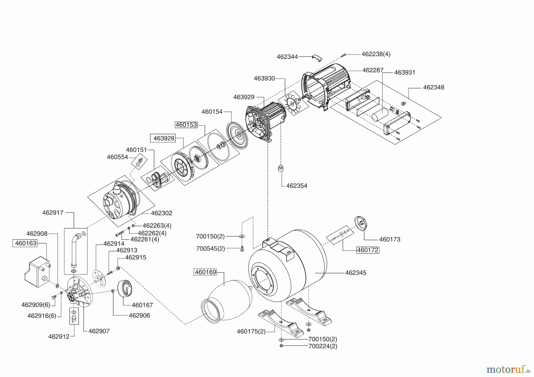 AL-KO Wassertechnik Hauswasserwerke HW 802 INOX 11/2006 - 03/2008 Seite 1