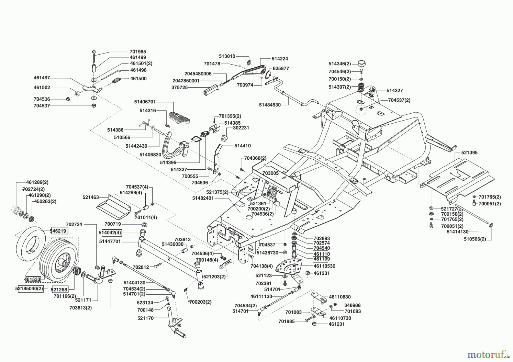 AL-KO Gartentechnik Rasentraktor COMFORT T1000 HD ab 11/2006 Seite 2