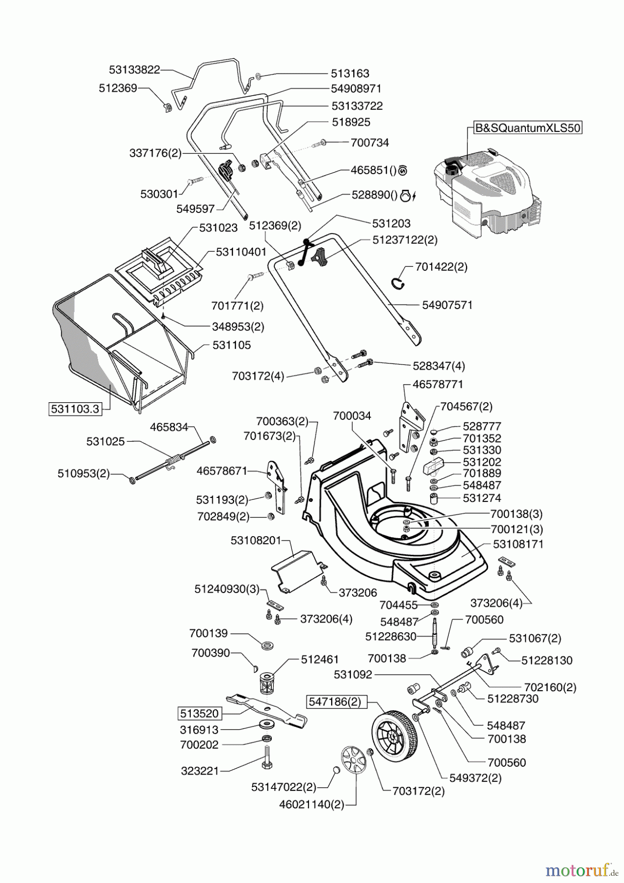 AL-KO Gartentechnik Benzinrasenmäher VALGARDEN BIG 501 AB5 11/2006 - 11/2010 Seite 1