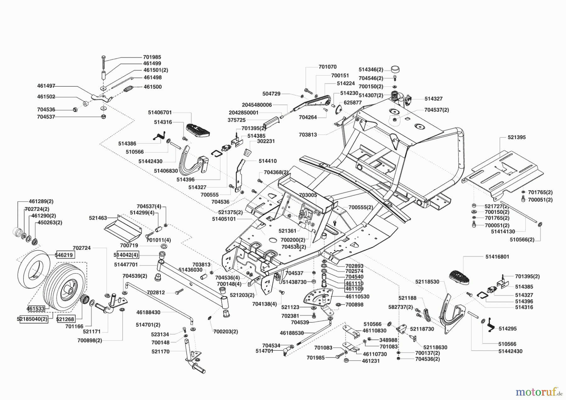 AL-KO Gartentechnik Rasentraktor COMFORT T850 S 12/2006 - 02/2008 Seite 2