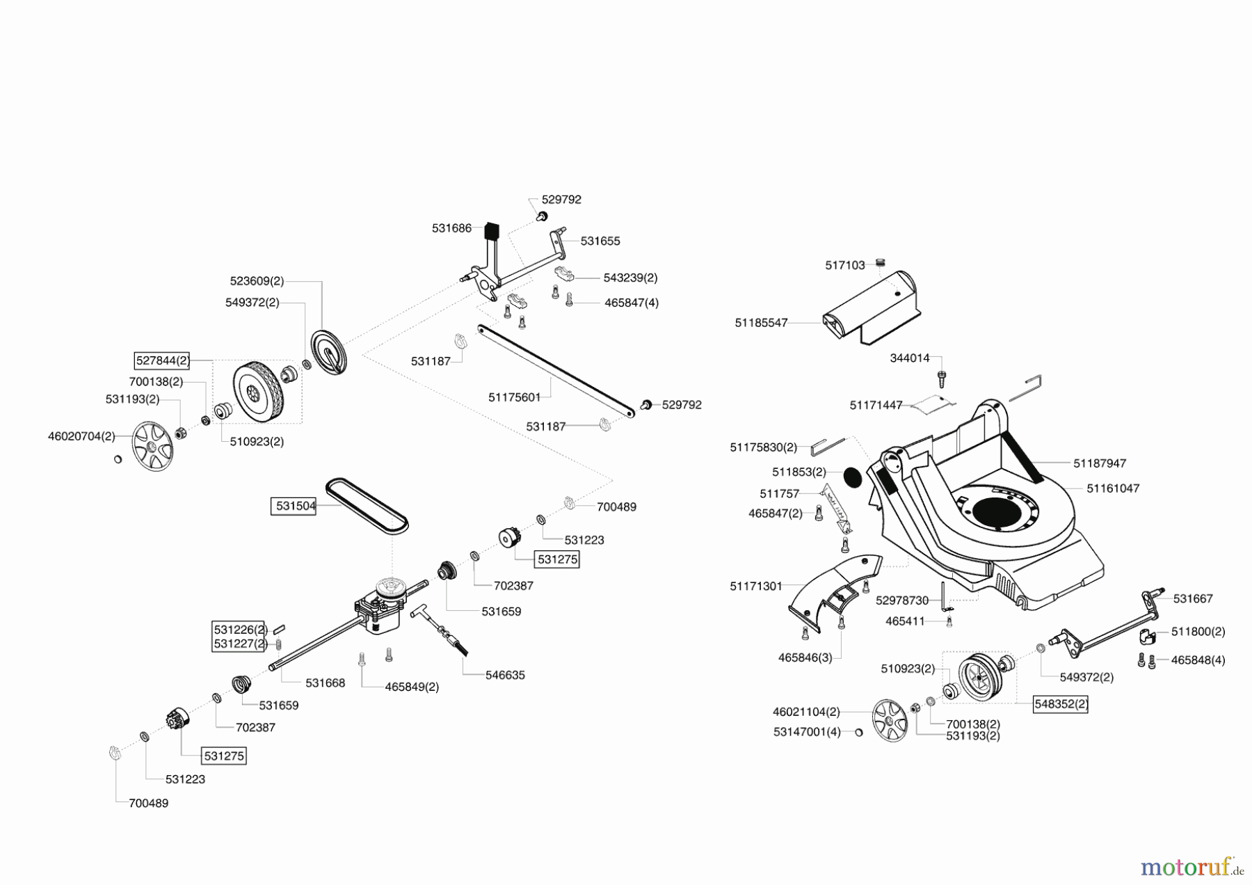 AL-KO Gartentechnik Benzinrasenmäher RAIFFEISEN 47 BR Seite 1