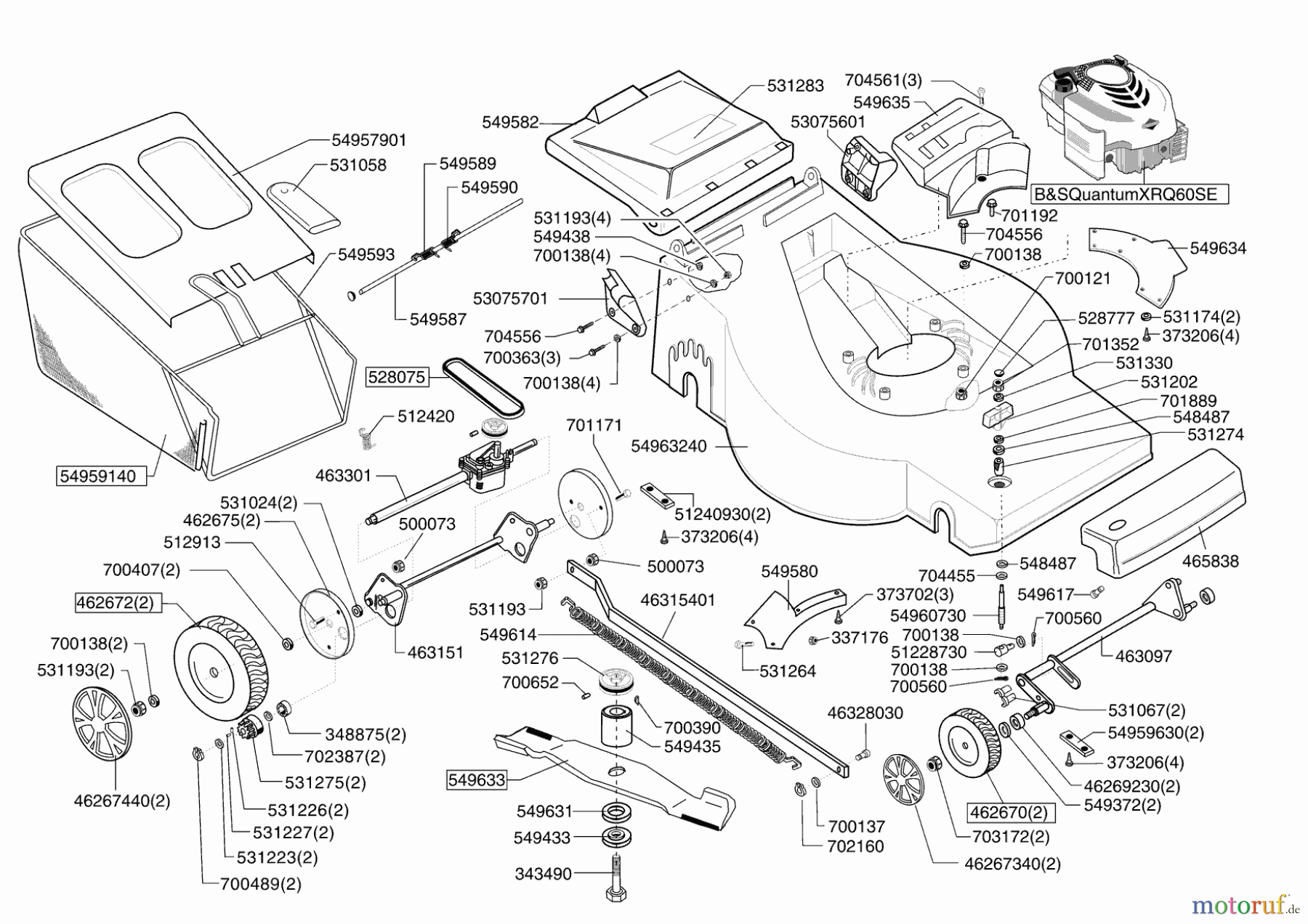  AL-KO Gartentechnik Benzinrasenmäher SILVER 5300 BR HW 03/2007 - 02/2008 Seite 1