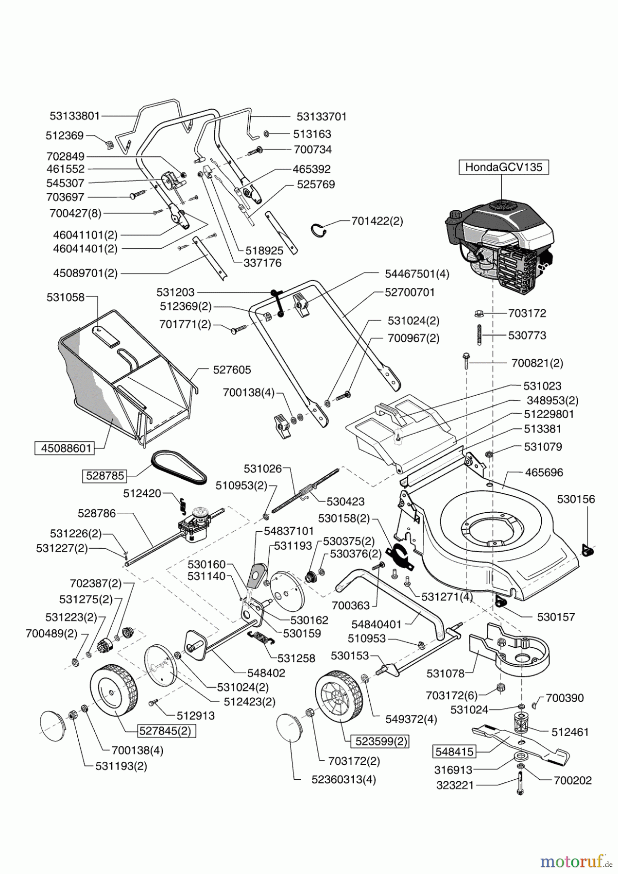  Mr. Gardener Gartentechnik Benzinrasenmäher 4551 TH ab 05/2007 Seite 1
