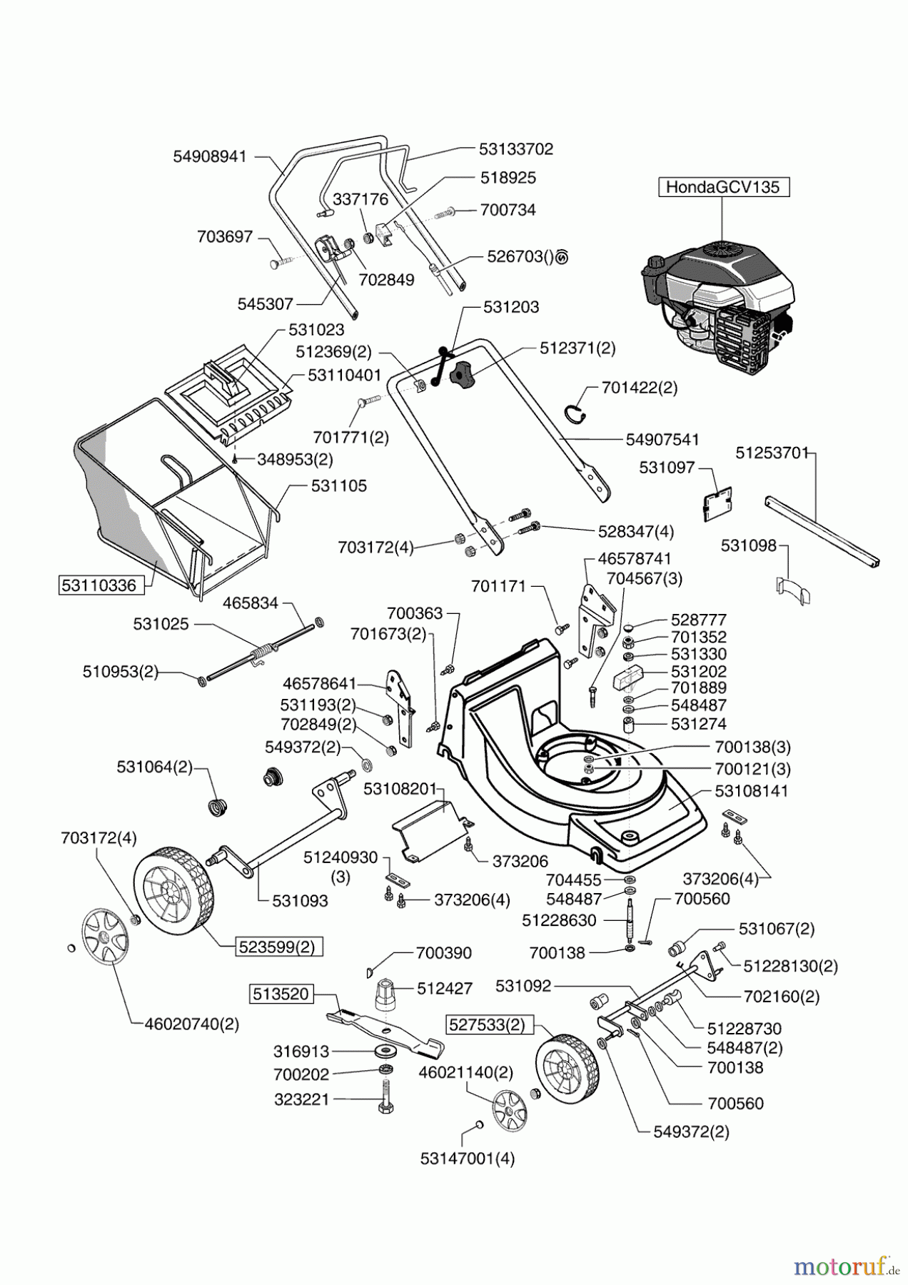 Sigma Gartentechnik Benzinrasenmäher HLA 47 H ab 05/2007 Seite 1