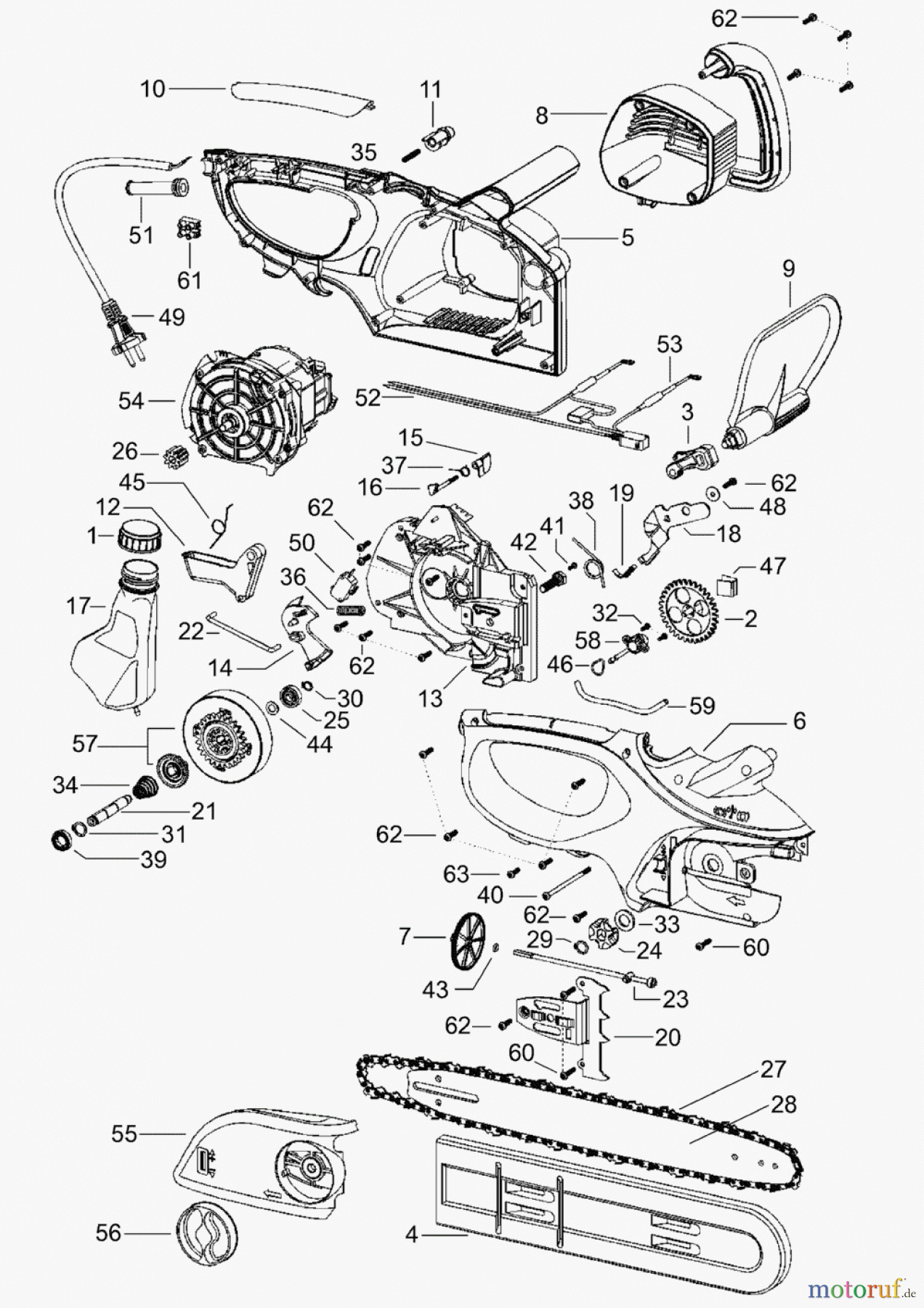  Solo by AL-KO Gartentechnik Kettensägen 620 ET 052007 Druck 9 620 701 05/2007 [SN: ET 052007 Druck 9 620 701] - 09/2011 [SN: S.Nr. 20110151245 ->;  092011 Druck 9 620 702] Seite 1