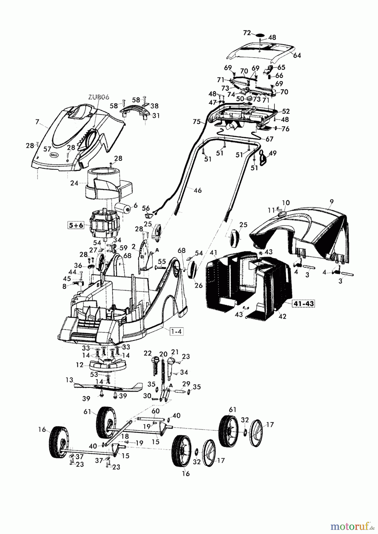  Brill Elektrorasenmäher Evolution 36 EF 05/2007 - 01/2008 Seite 1