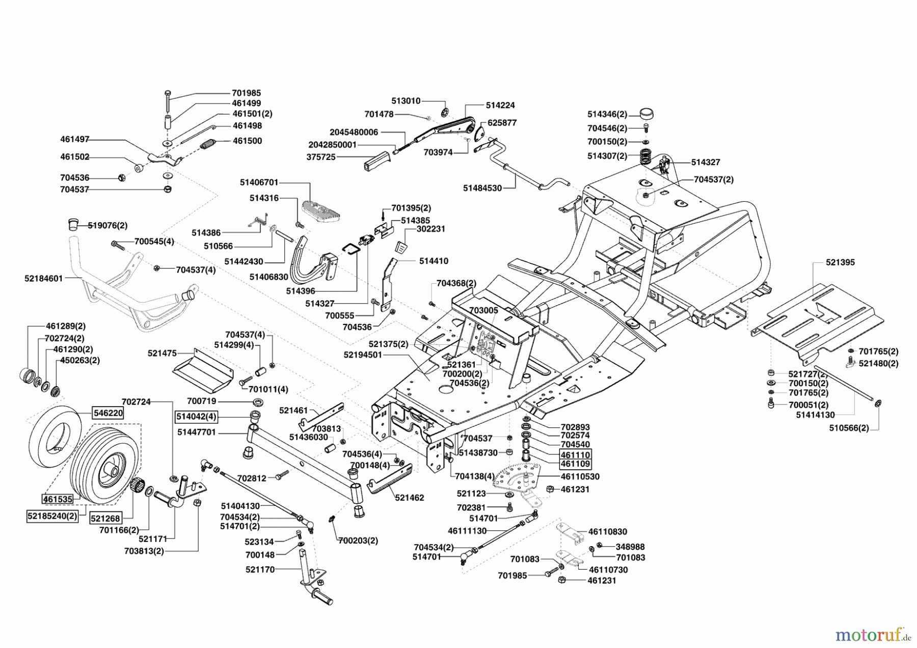Powerline Gartentechnik Rasentraktor T18-102 HDS 06/2007 - 10/2007 Seite 2