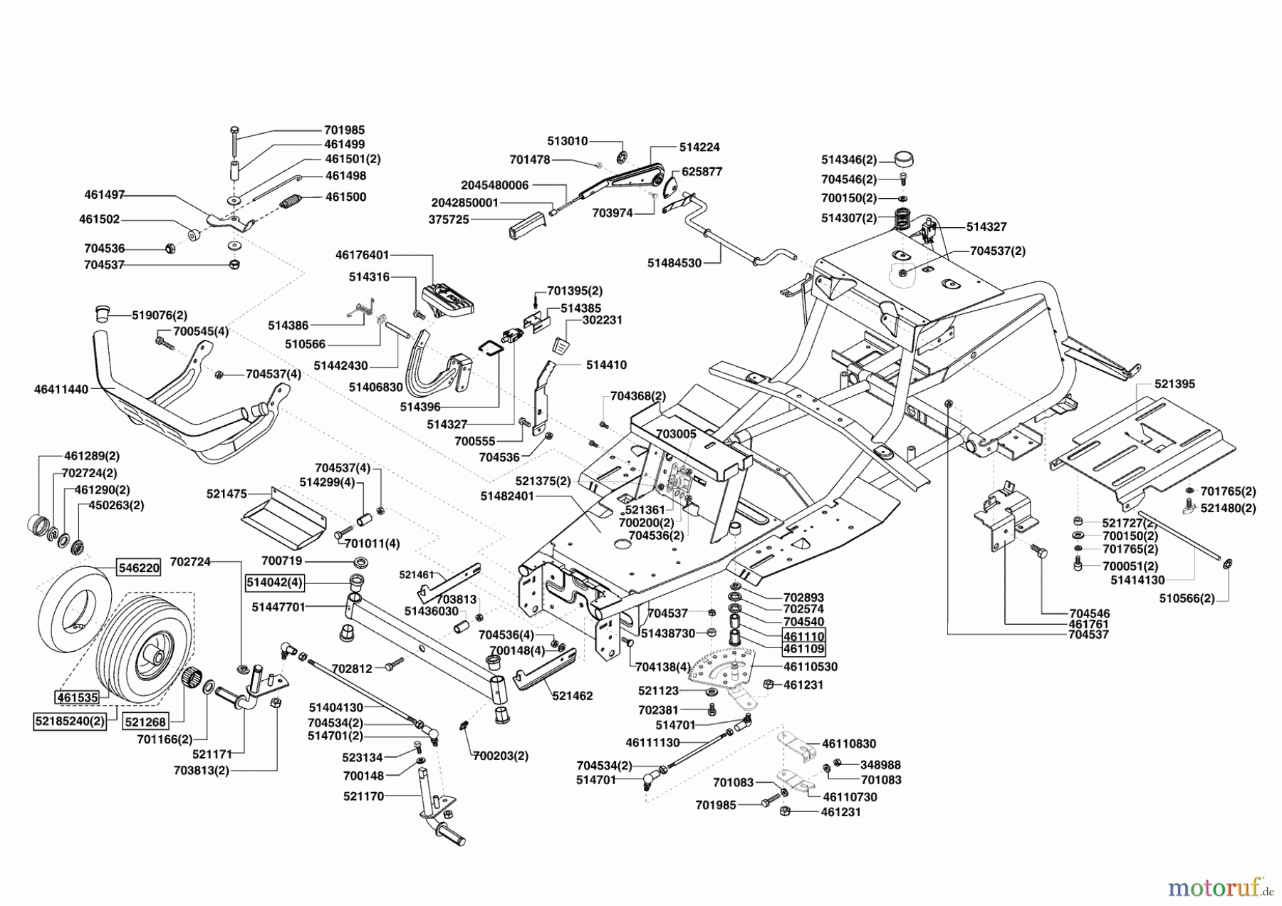 Powerline Gartentechnik Rasentraktor T 15-102 HD 08/2007 - 11/2007 Seite 2