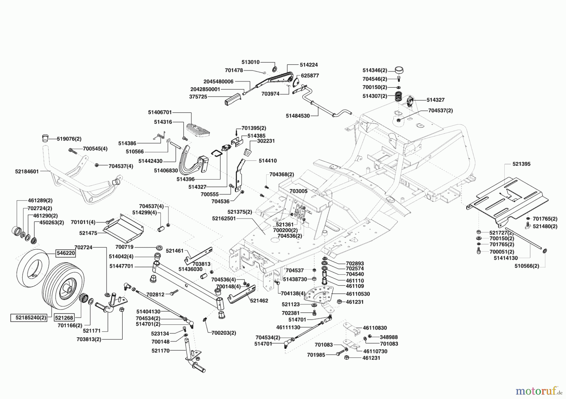Concord Gartentechnik Rasentraktor T20-102 HDE ab 09/2007 Seite 2