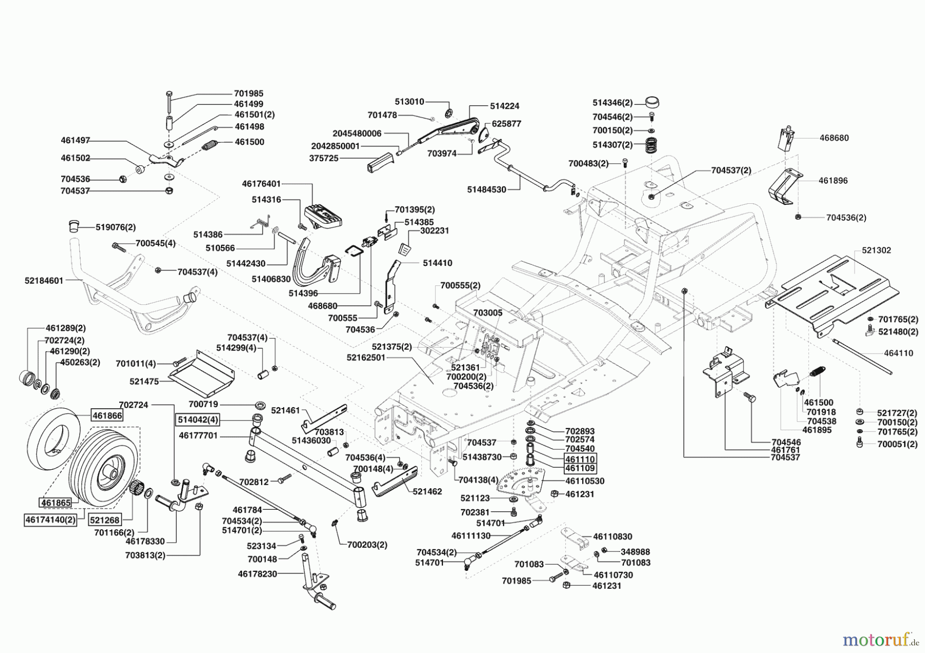 Powerline Gartentechnik Rasentraktor T20-102 HDE 09/2007 - 11/2008 Seite 2