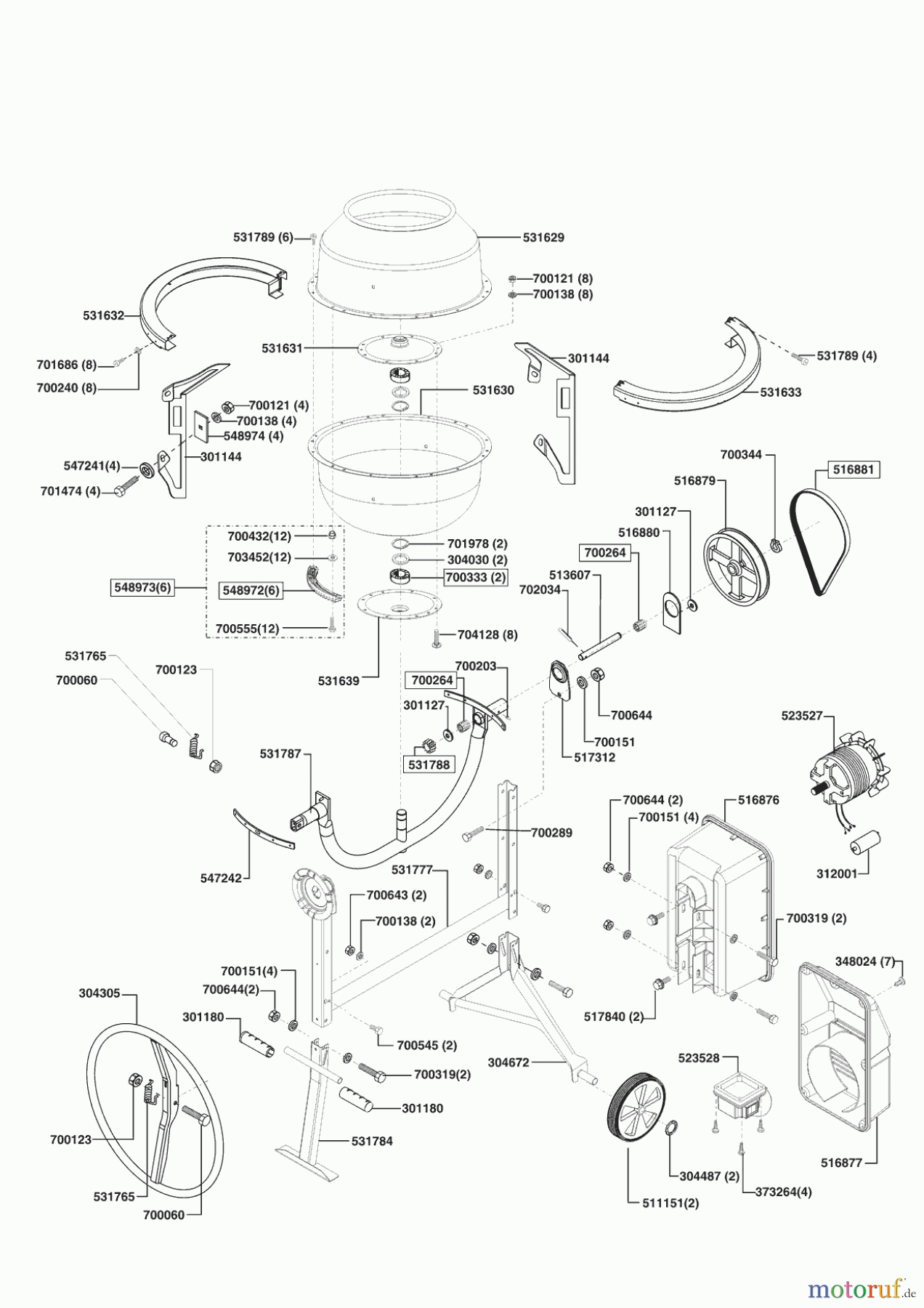 AL-KO Heimwerkertechnik Betonmörtelmaschinen TOP 1403 HR ab 10/2007 Seite 1