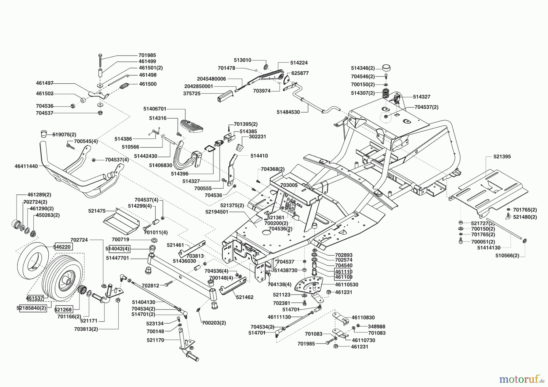 Powerline Gartentechnik Rasentraktor T 15-102 HDS BIO-COMBI 10/2007 - 11/2008 Seite 2