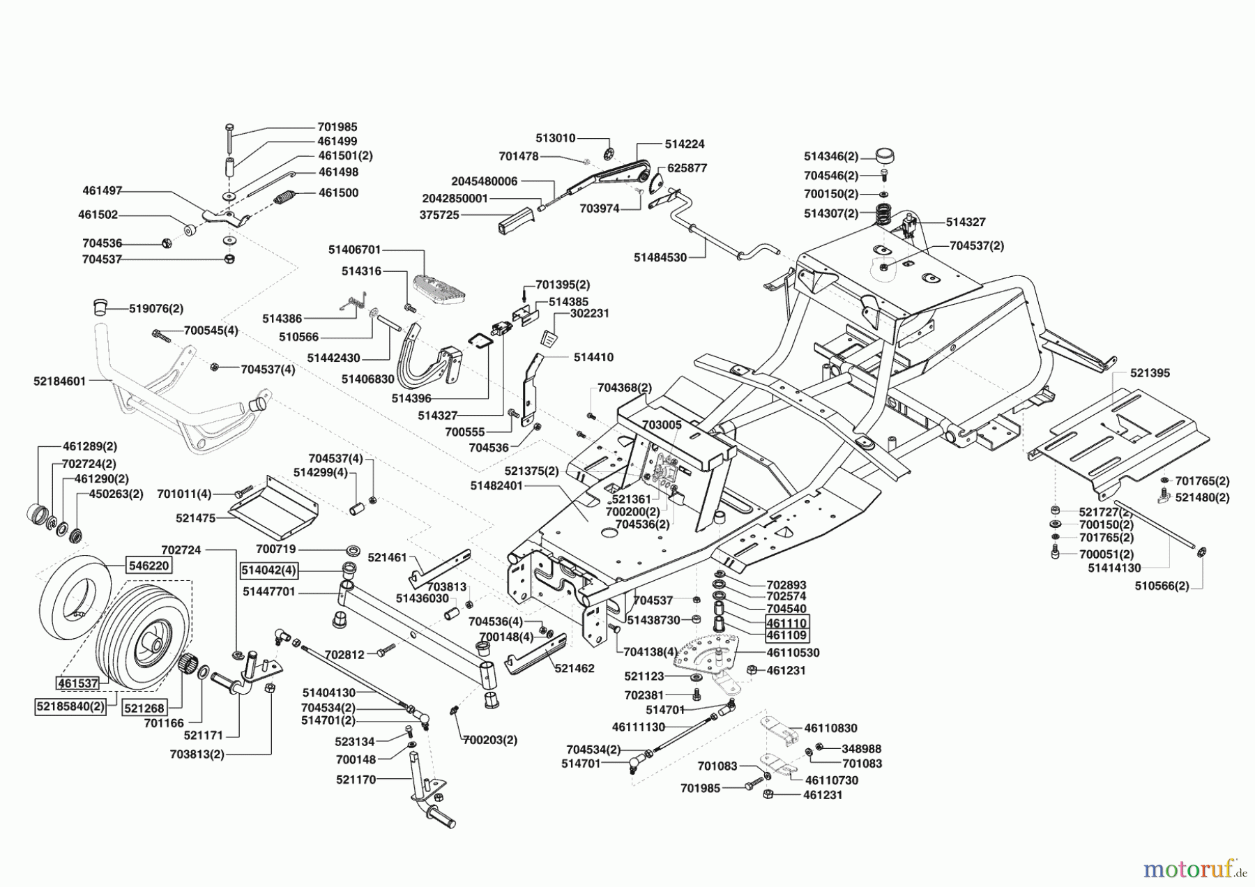 Concord Gartentechnik Rasentraktor T18-102 HD MASPORT ab 10/2007 Seite 2