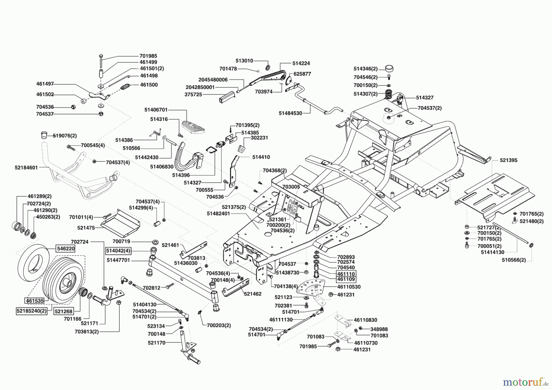Powerline Gartentechnik Rasentraktor T 18-102 HD II ab 10/2007 Seite 2