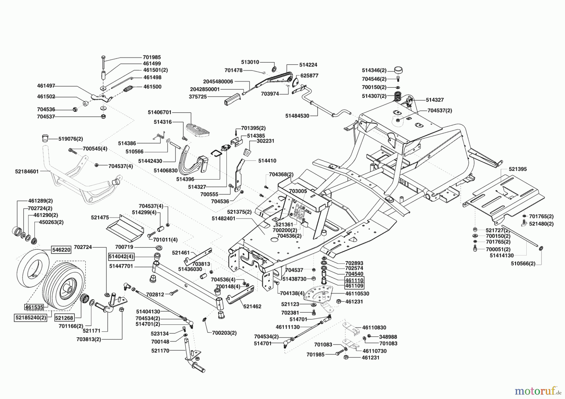 AL-KO Gartentechnik Rasentraktor COOPER T15-102 HD ab 10/2007 Seite 2