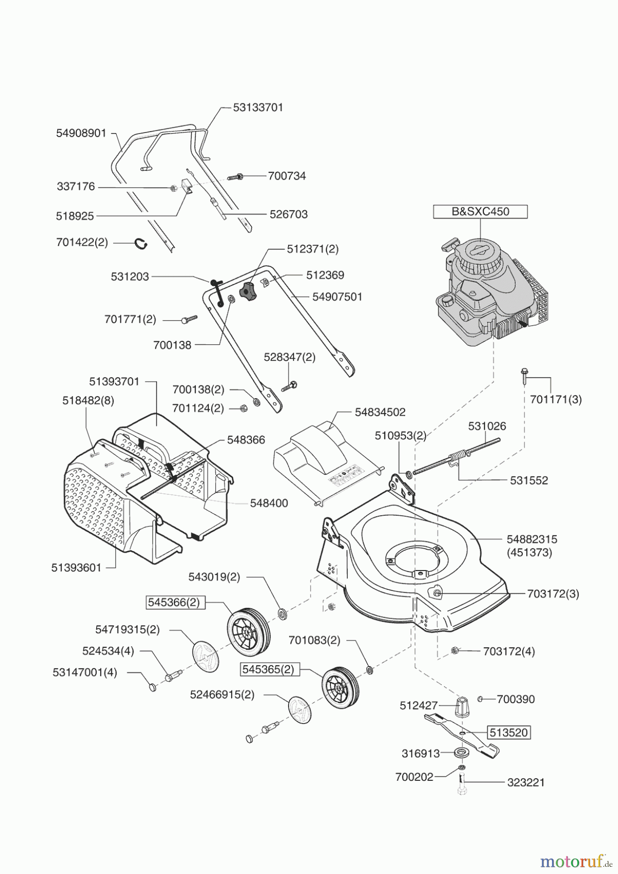 AL-KO Gartentechnik Benzinrasenmäher HOBBY LINE 46 BH ab 10/2007 Seite 1
