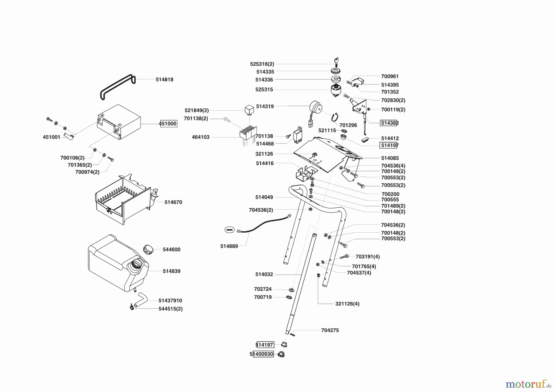  Mr. Gardener Gartentechnik Rasentraktor B 125/74 10/2007 - 02/2009 Seite 6