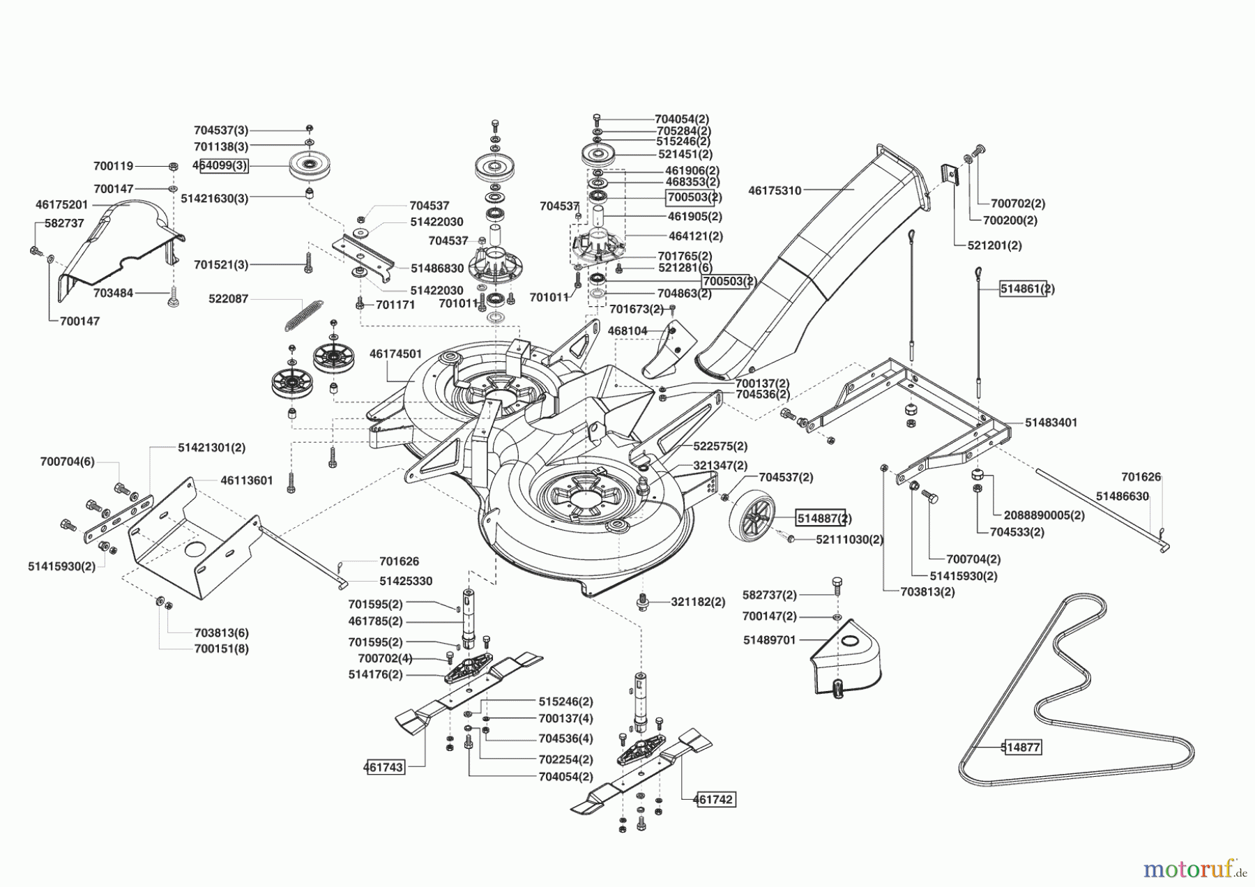 Powerline Gartentechnik Rasentraktor T 13-92 SP 10/2007 - 02/2009 Seite 5