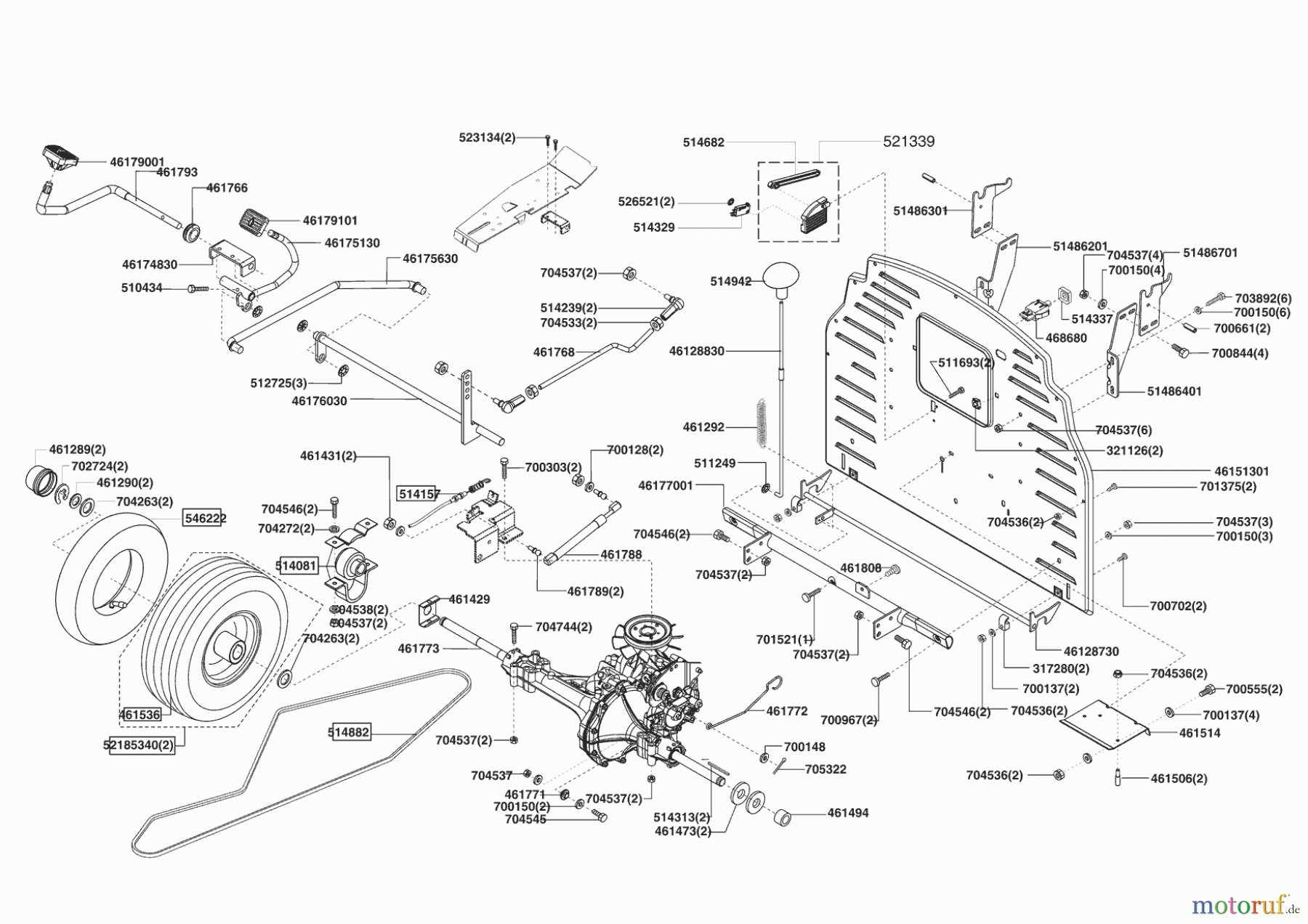  Powerline Gartentechnik Rasentraktor T 15-92 HD 10/2007 - 02/2009 Seite 3