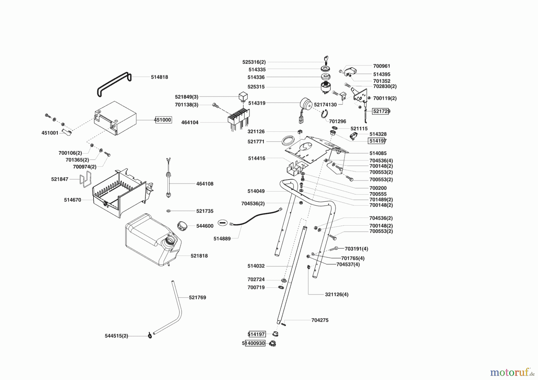 Powerline Gartentechnik Rasentraktor T 20-102 HDE 10/2007 - 03/2009 Seite 6