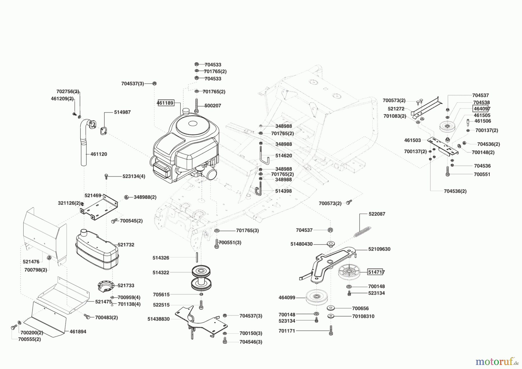 Brill Gartentechnik Rasentraktor Crossover 74/13 H  10/2007 - 02/2011 Seite 4