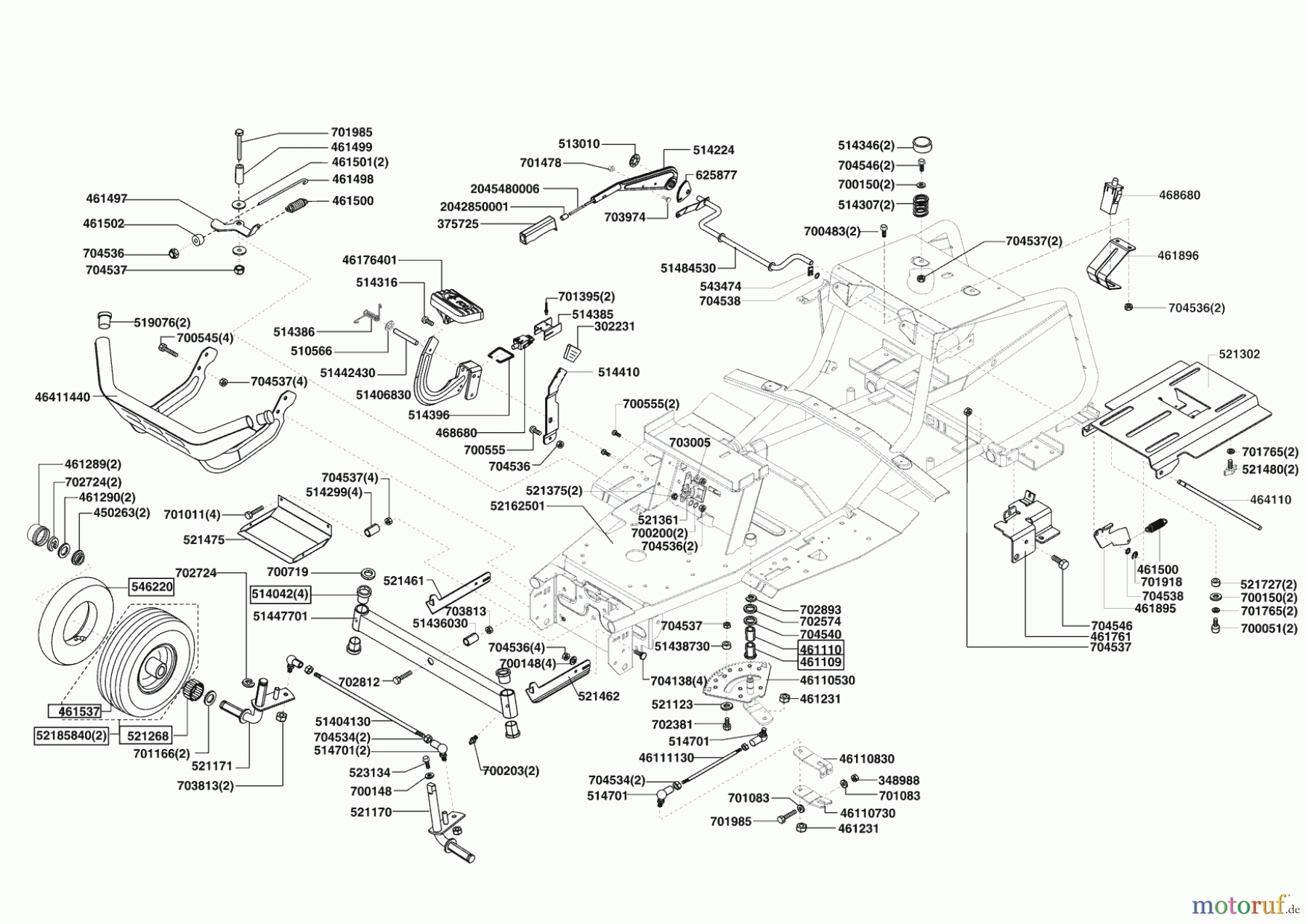 Powerline Gartentechnik Rasentraktor T 18-102 HDE 10/2007 - 11/2008 Seite 2