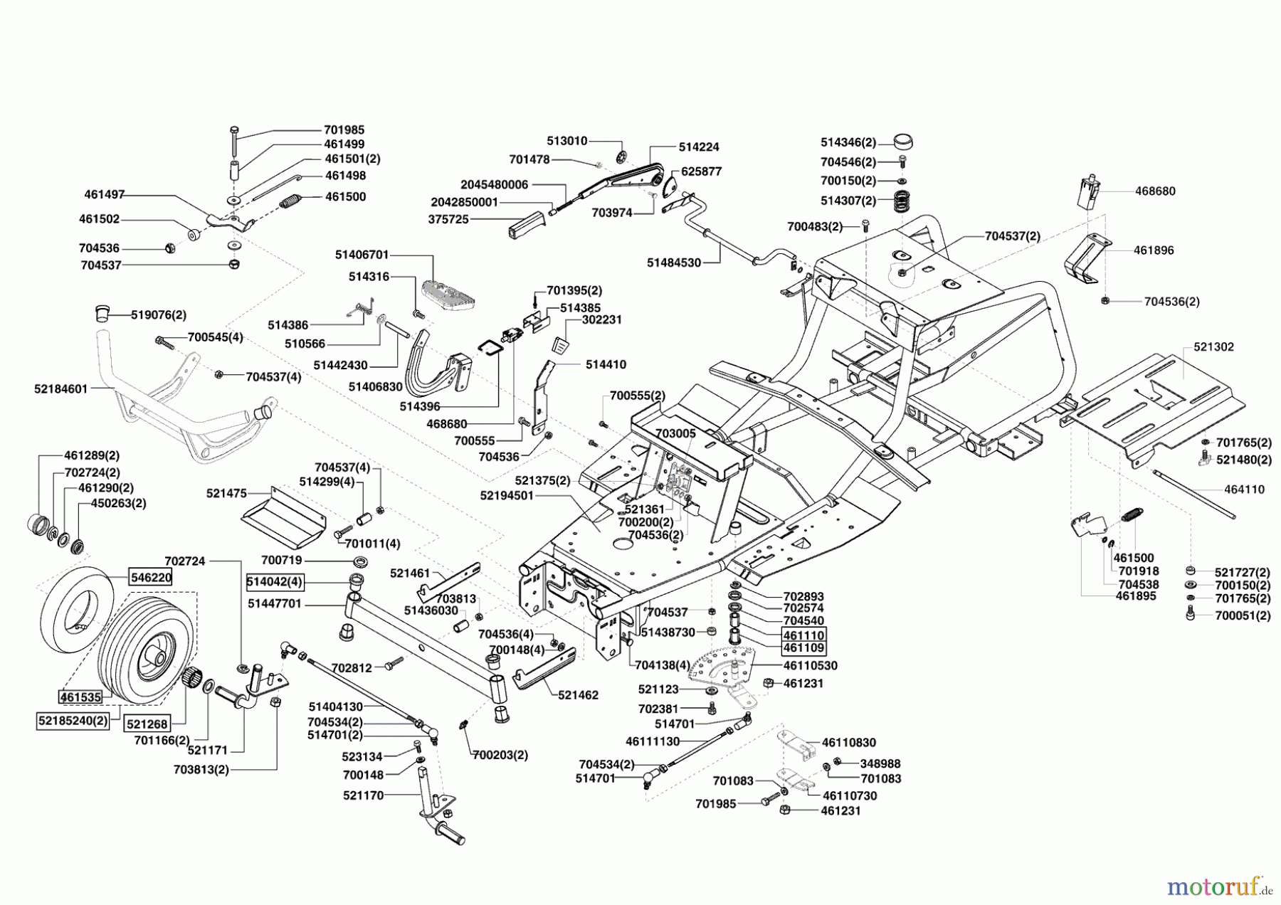 Powerline Gartentechnik Rasentraktor T18-102 HDS 10/2007 - 11/2008 Seite 2