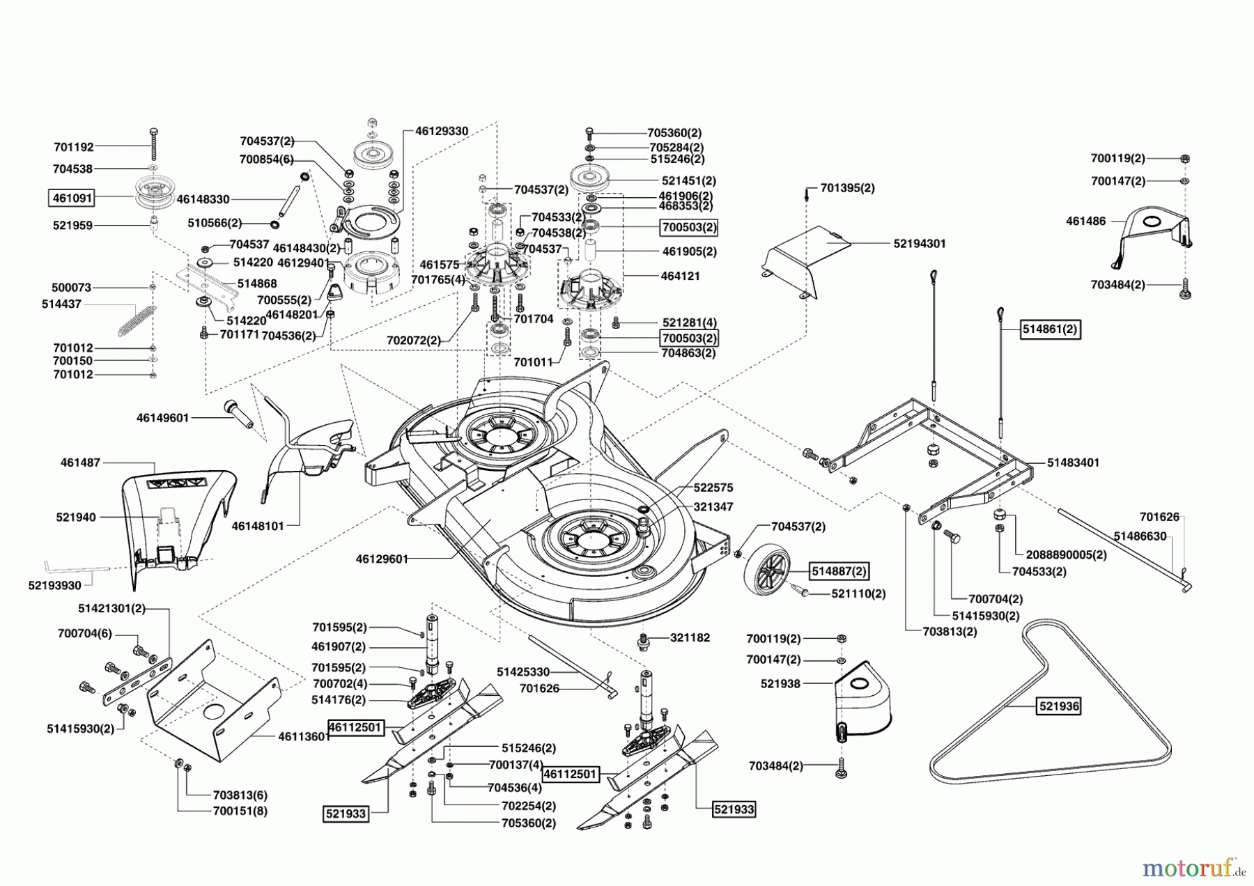 Powerline Gartentechnik Rasentraktor T18-102 HDS 10/2007 - 11/2008 Seite 5