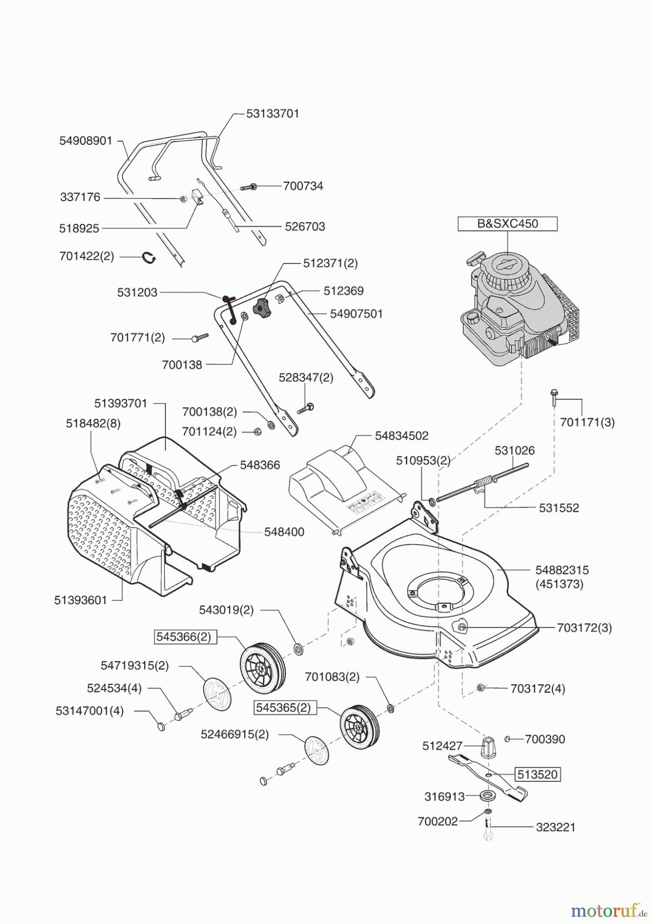  Migros Gartentechnik Benzinrasenmäher HOBBY LINE 46 BH  10/2007 Seite 1