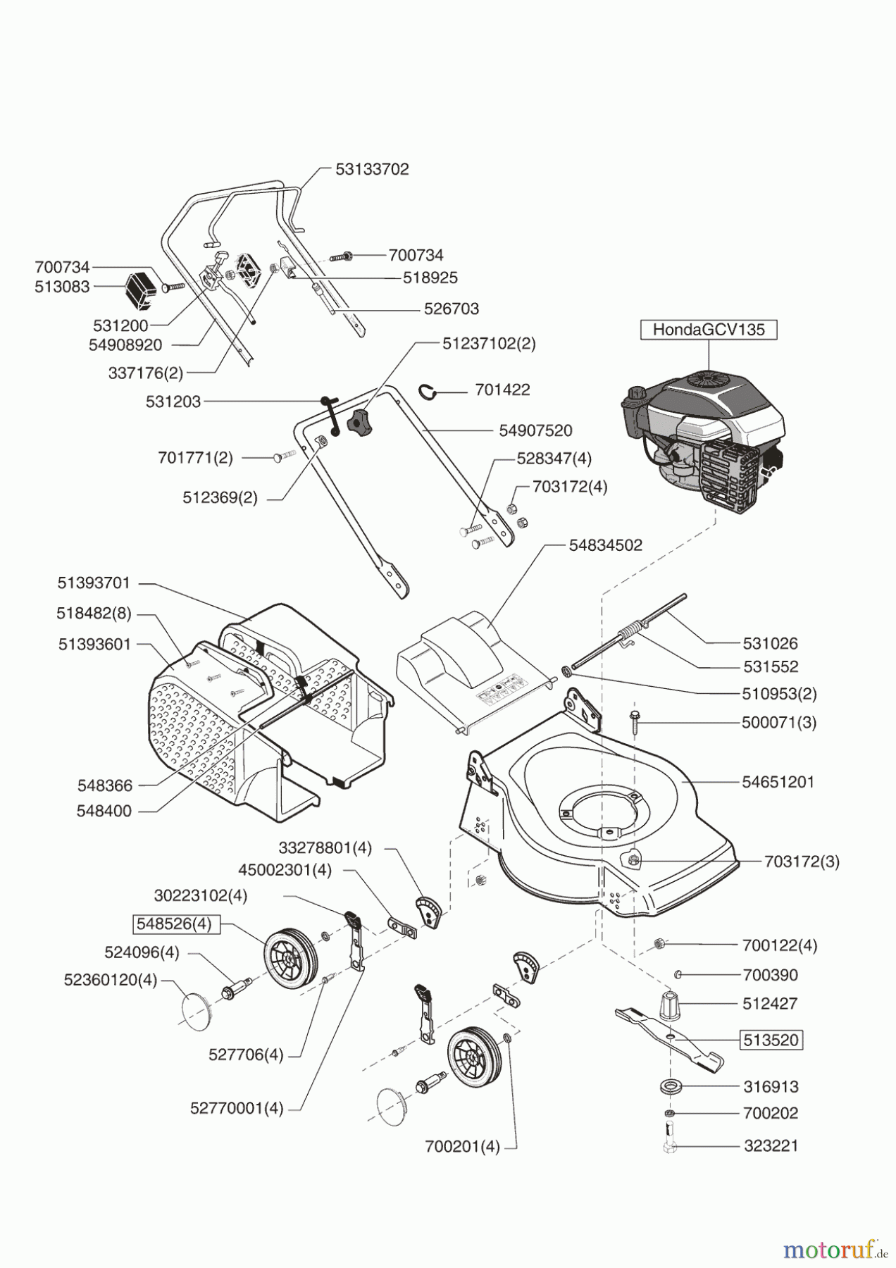 AL-KO Gartentechnik Benzinrasenmäher CL 4.6 B-H Seite 1