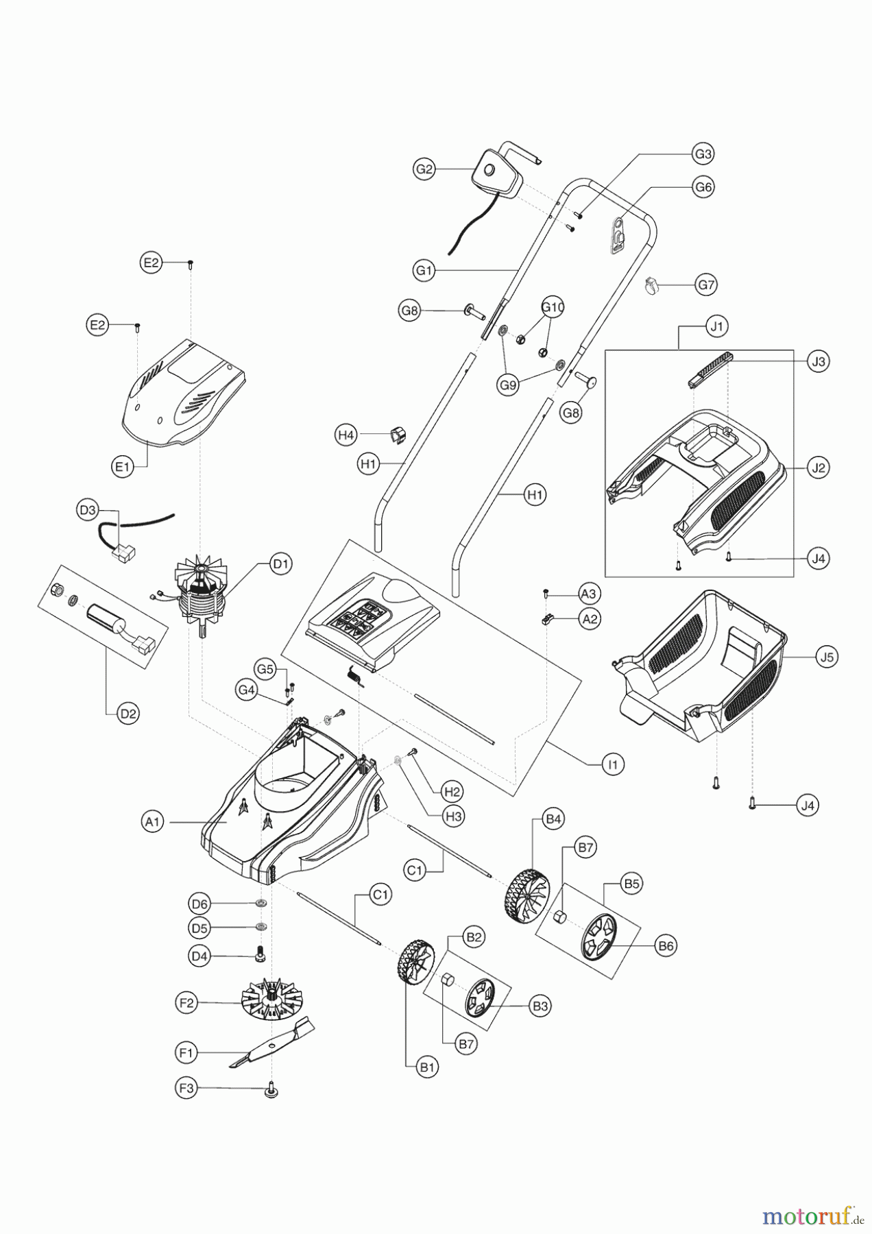  Migros Gartentechnik Elektrorasenmäher EH 32 Hobby Line ab 01/2008 Seite 1
