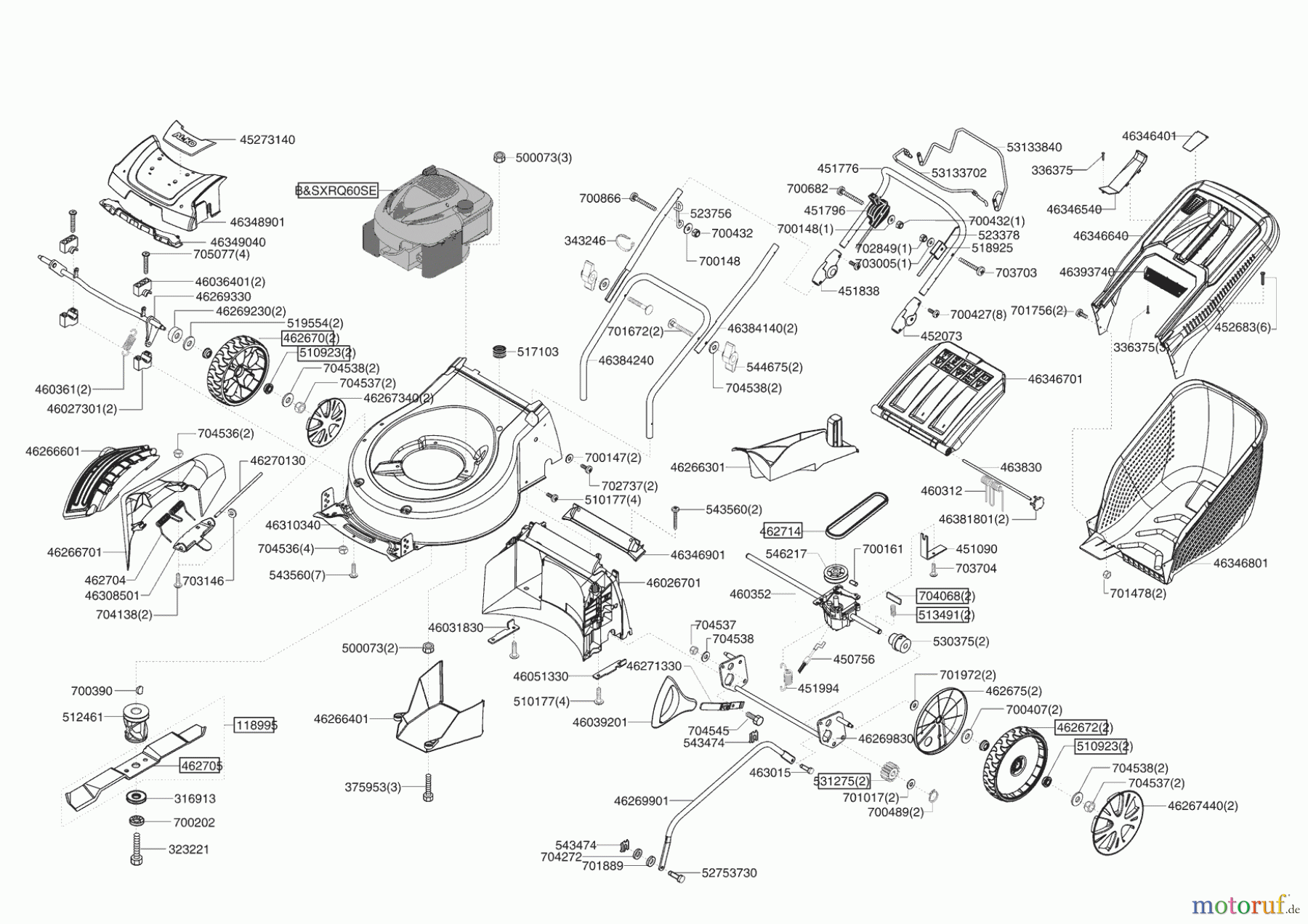 Ginge Gartentechnik Benzinrasenmäher SILVER 520 B AUTO 01/2008 - 11/2009 Seite 1