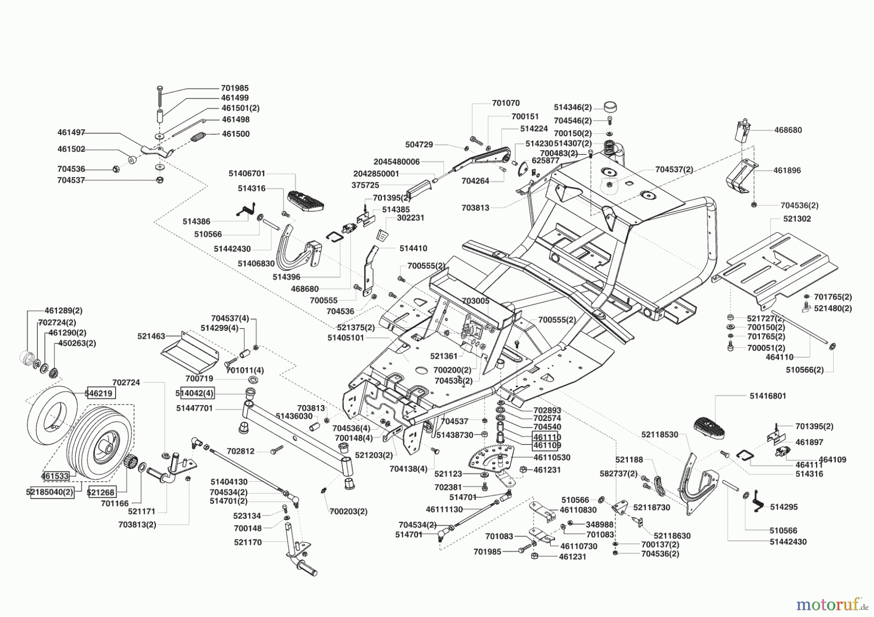 AL-KO Gartentechnik Rasentraktor Comfort T750 ab 02/2008 Seite 2