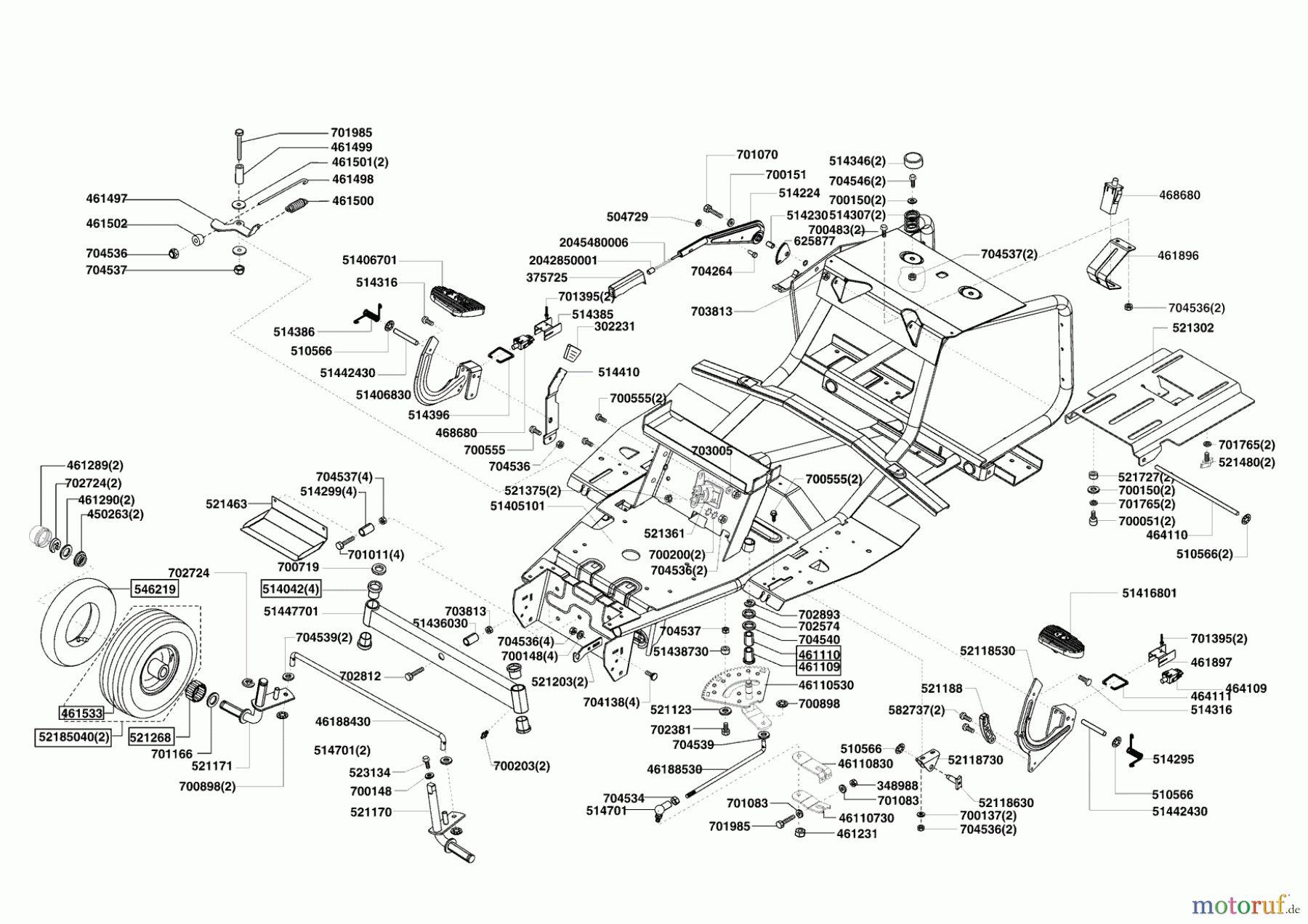 AL-KO Gartentechnik Rasentraktor COMFORT T850 S 02/2008 - 03/2009 Seite 2