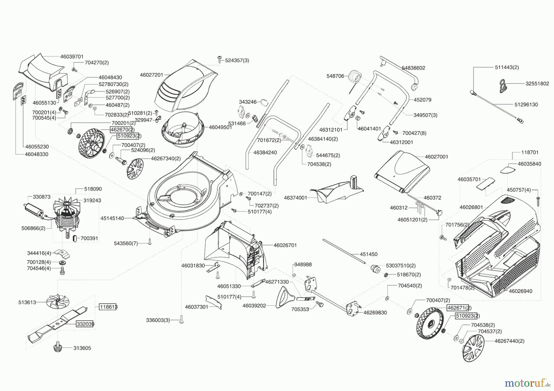 AL-KO Gartentechnik Elektrorasenmäher SILVER 470 E 04/2008 - 01/2009 Seite 1