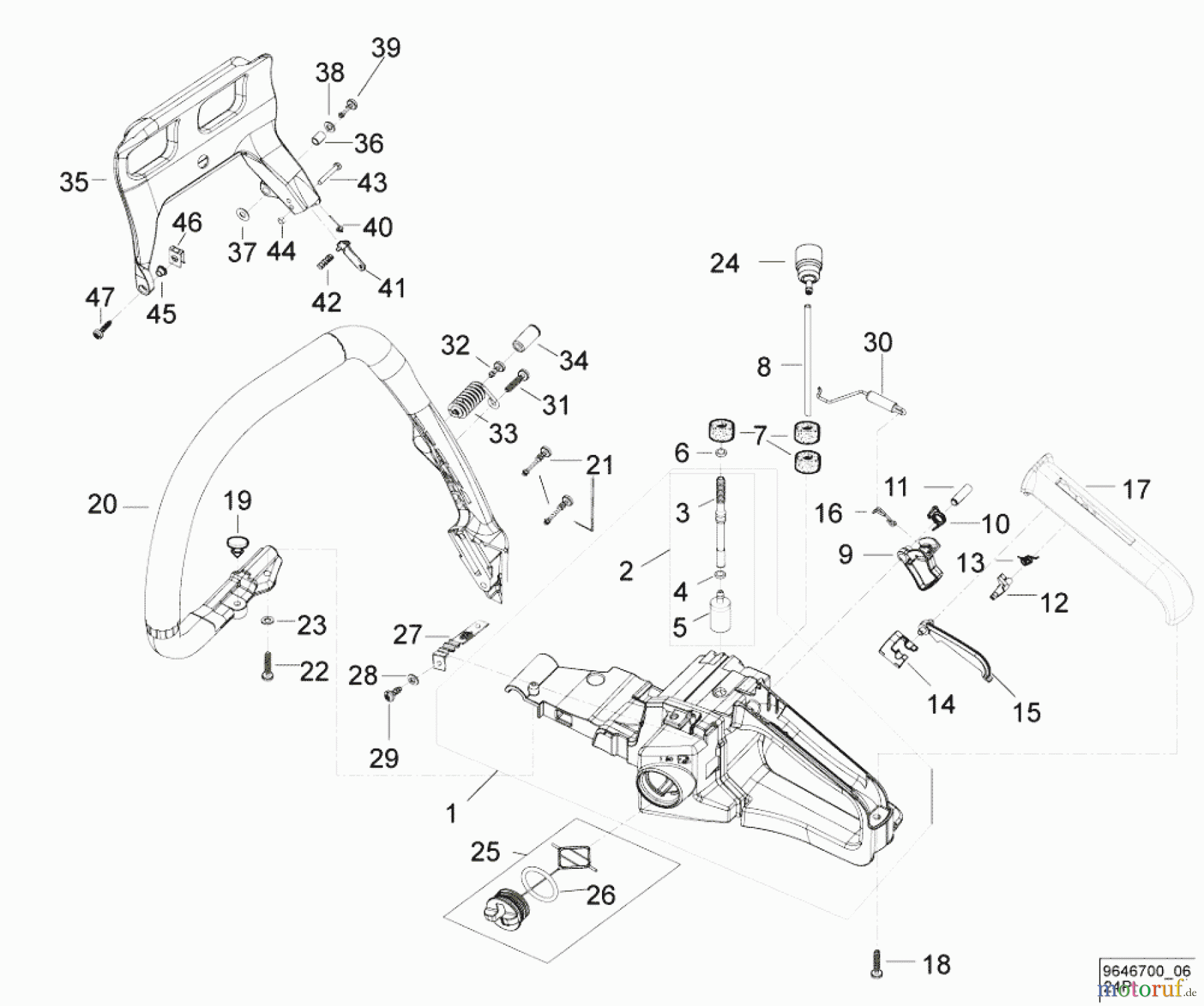  Solo by AL-KO Gartentechnik Kettensägen 646 ET 062008 Druck 9 646 700 06/2008 [SN: ET 062008 Druck 9 646 700] - 05/2009 [SN: ET 052009 Druck 9 646 701] Seite 6