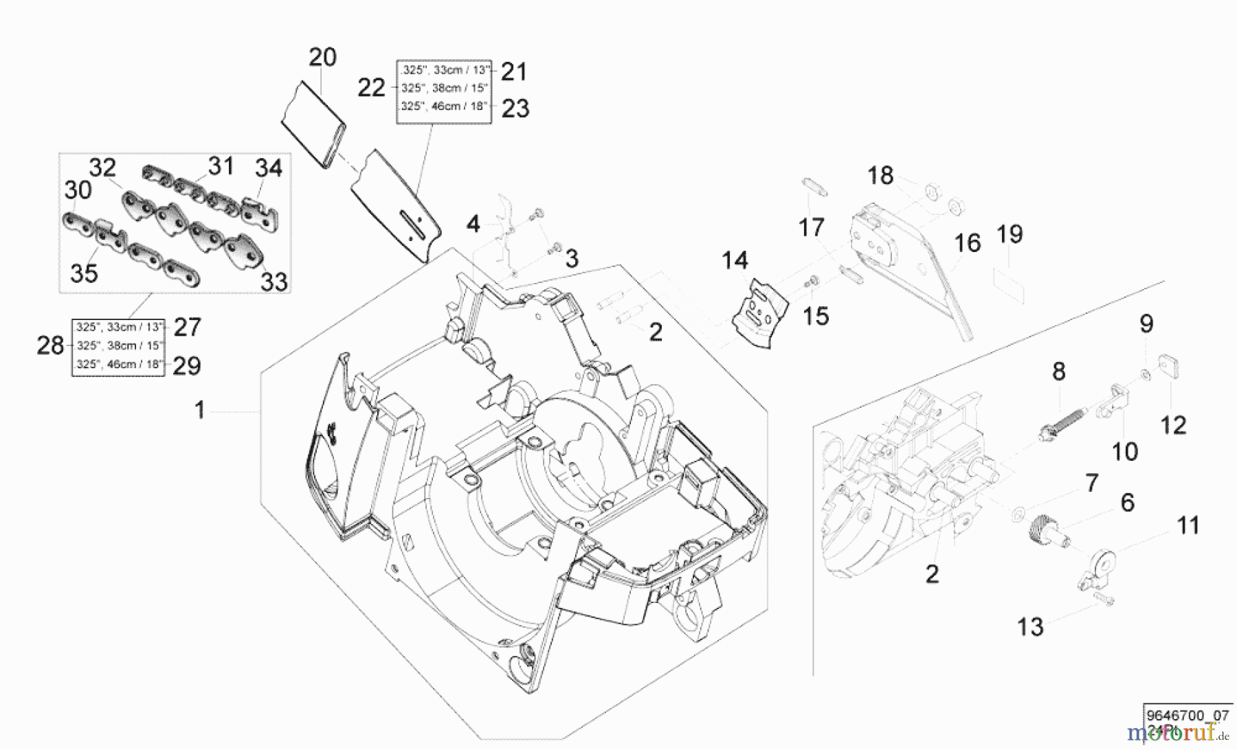  Solo by AL-KO Gartentechnik Kettensägen 646 ET 062008 Druck 9 646 700 06/2008 [SN: ET 062008 Druck 9 646 700] - 05/2009 [SN: ET 052009 Druck 9 646 701] Seite 7